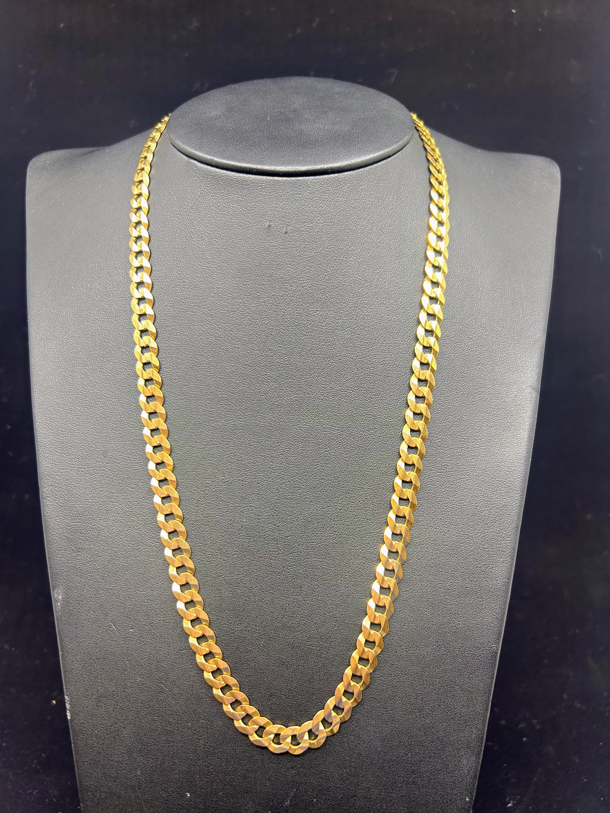 10k Solid Gold Curb Link Chain 8.5mm