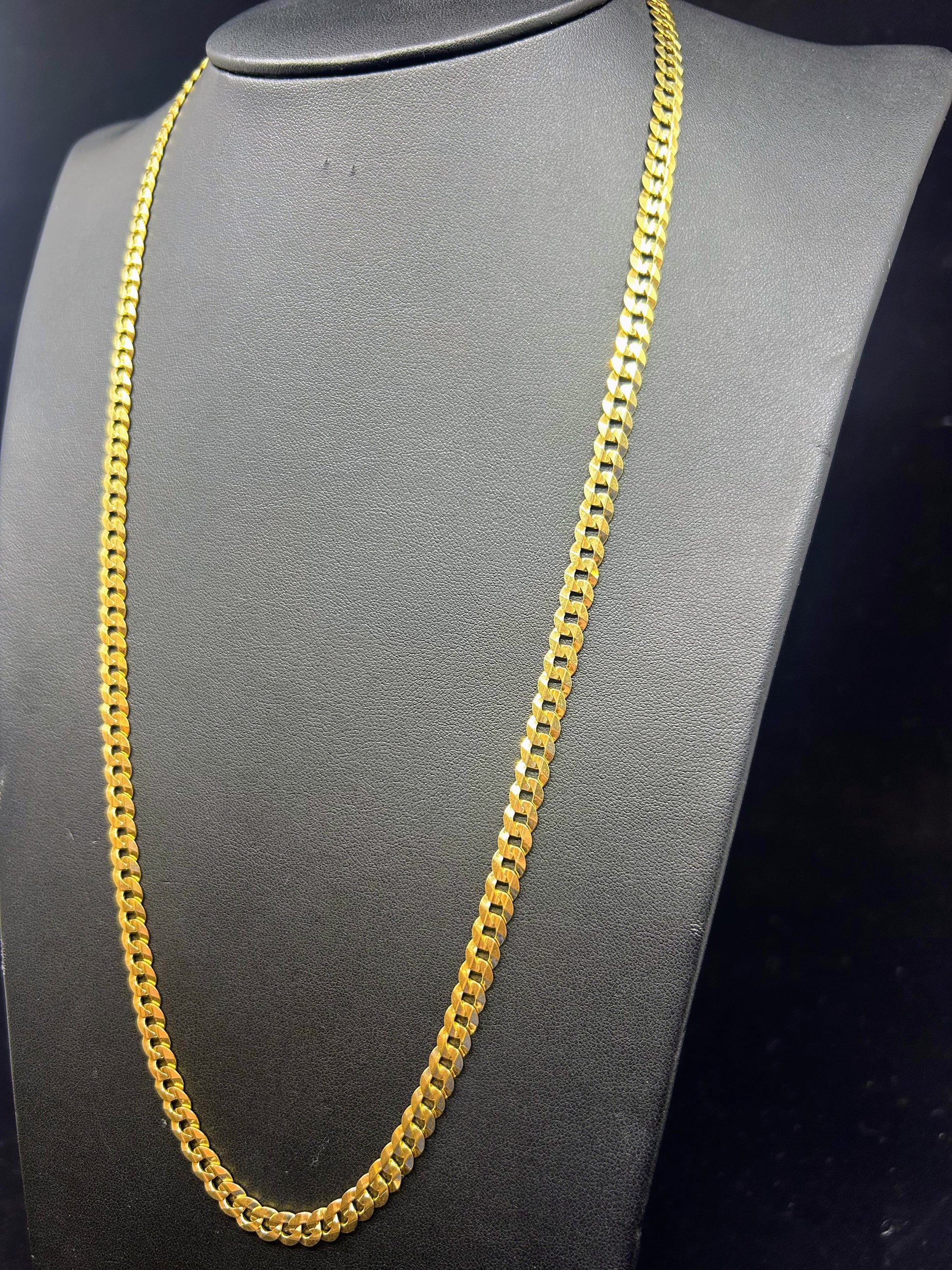 10k Solid Gold Curb Link Chain ~6mm