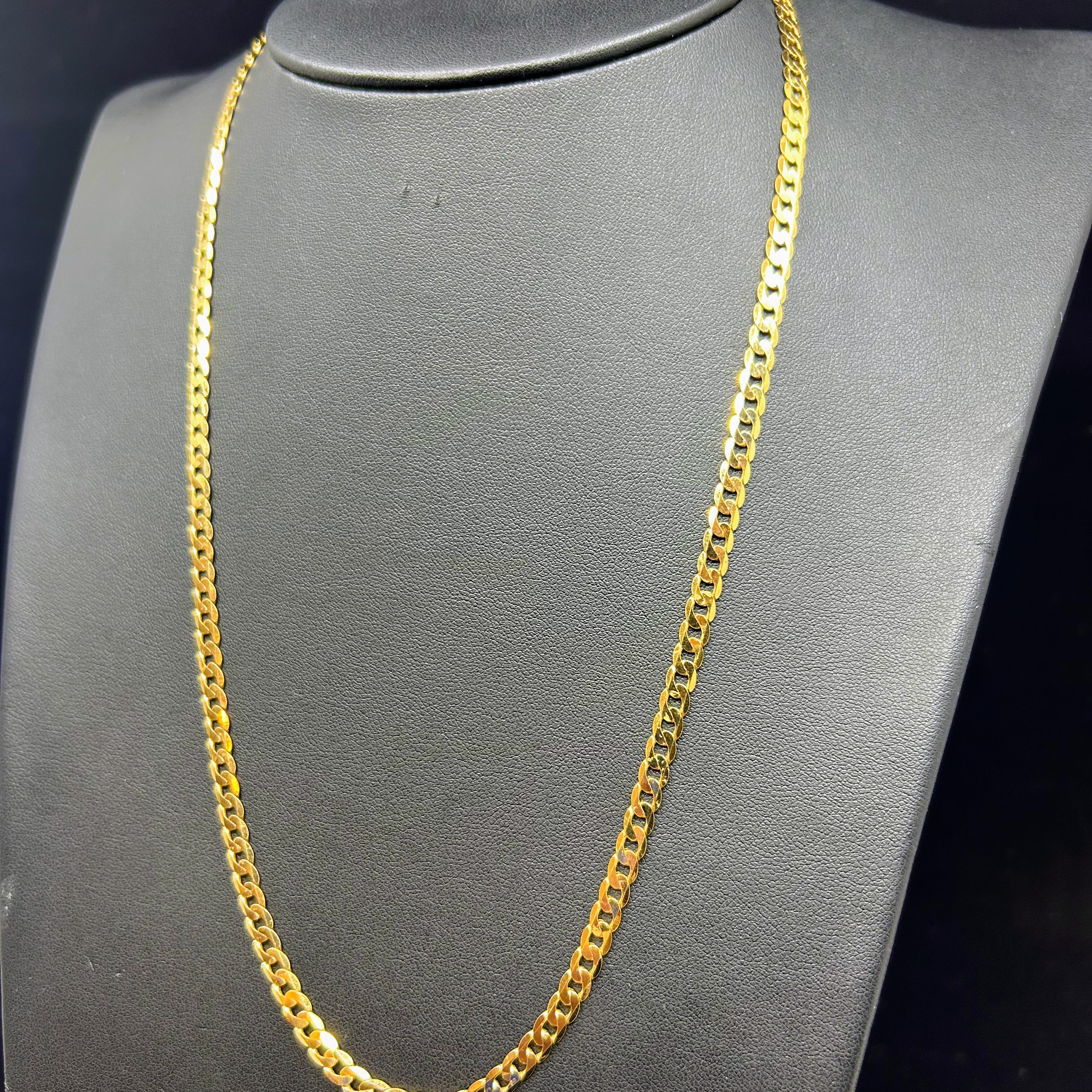10k Solid Gold Italy Curb chain ~4.5mm