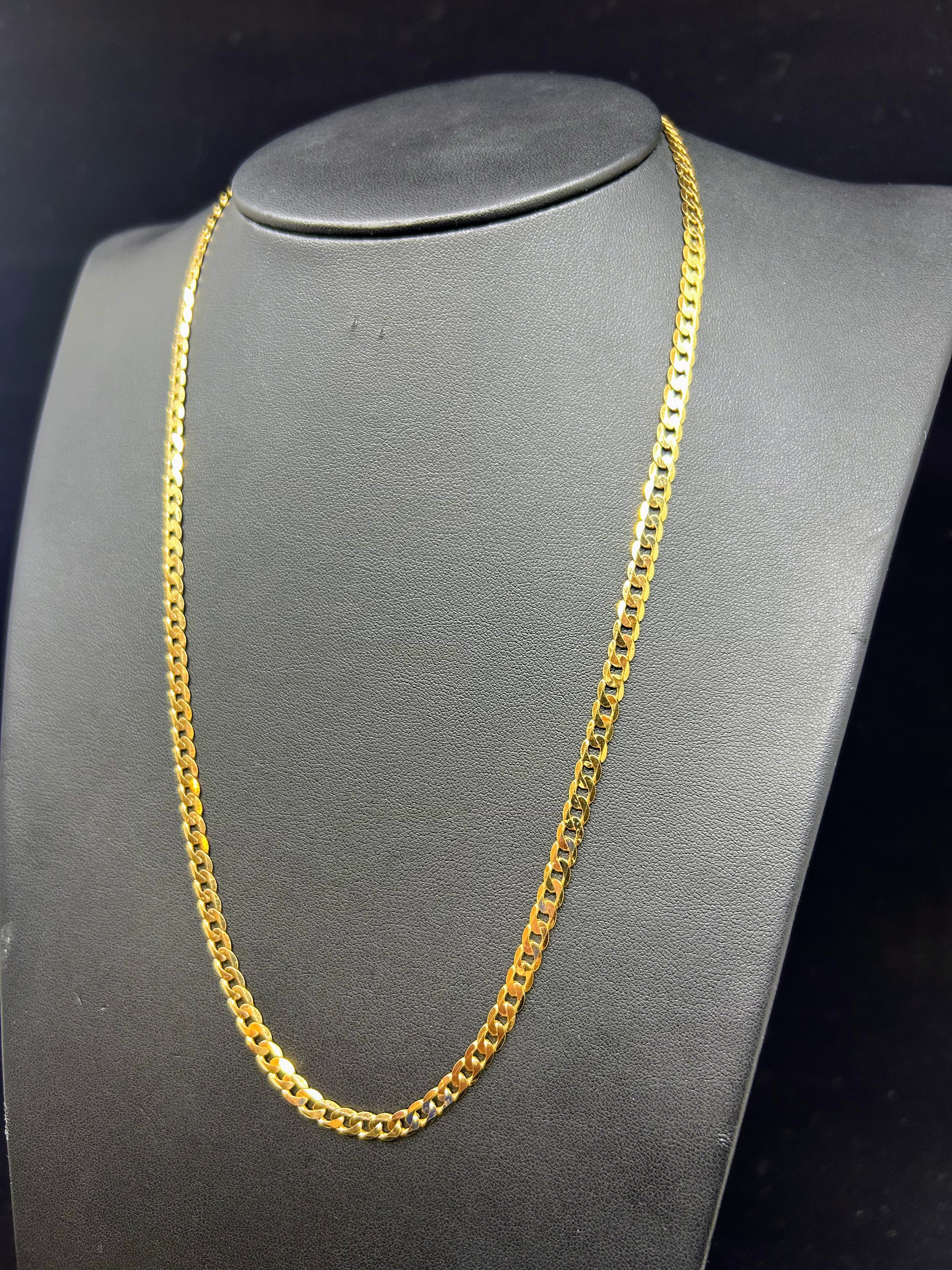 10k Solid Gold Italy Curb chain ~4.5mm