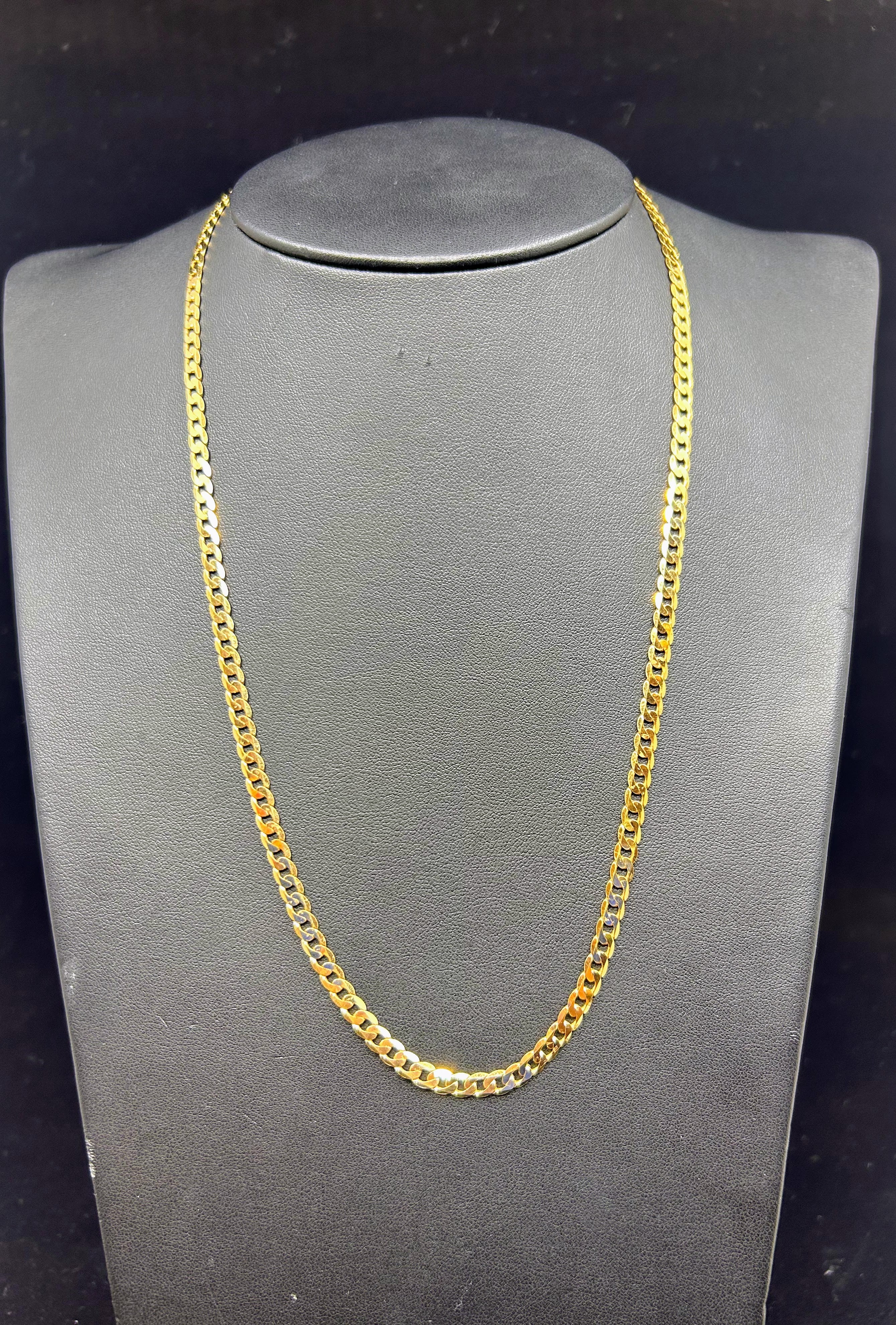 10k Solid Gold Italy Curb chain ~4.5mm