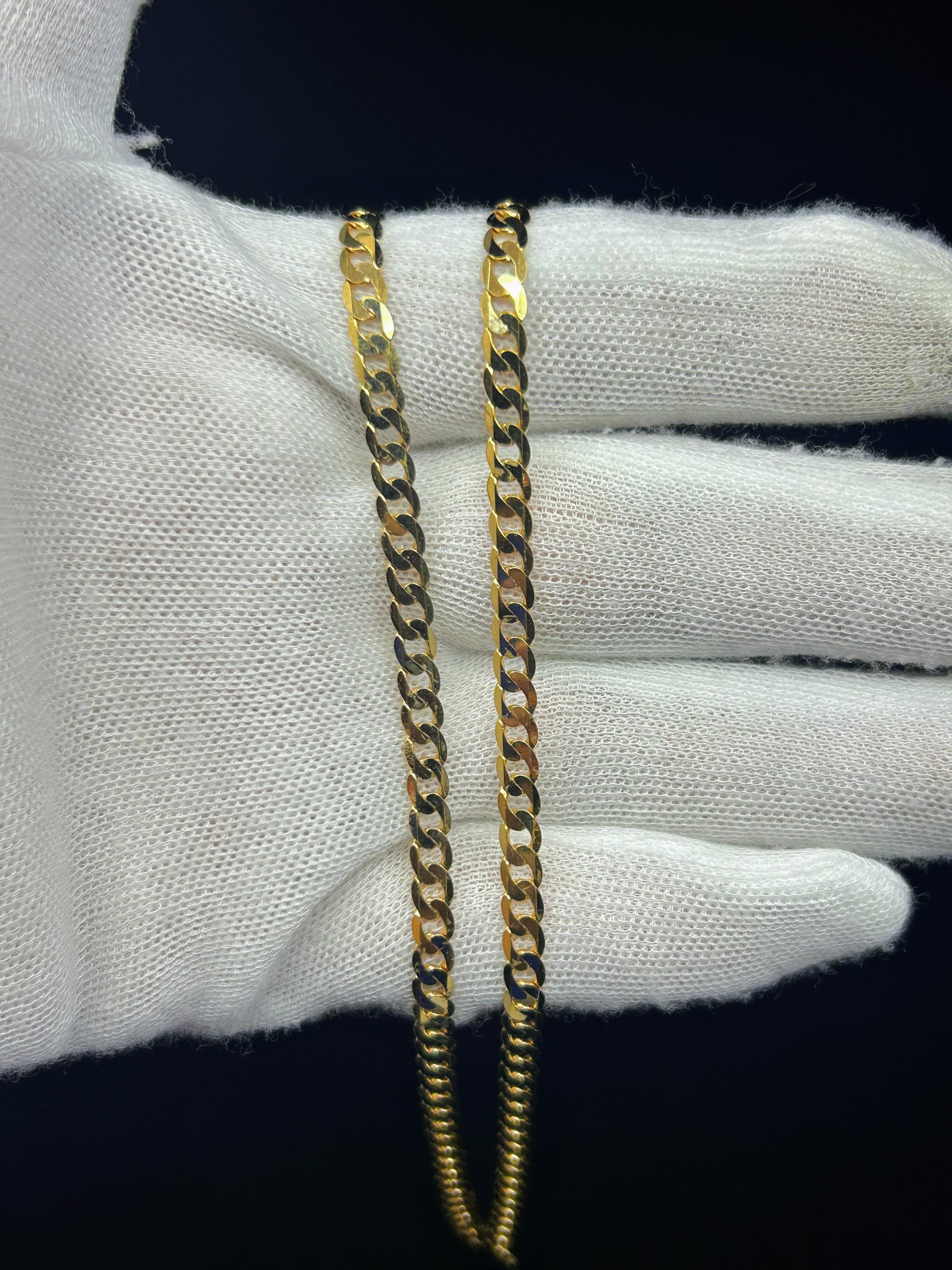 10k Solid Gold Curb chain ~4.5mm