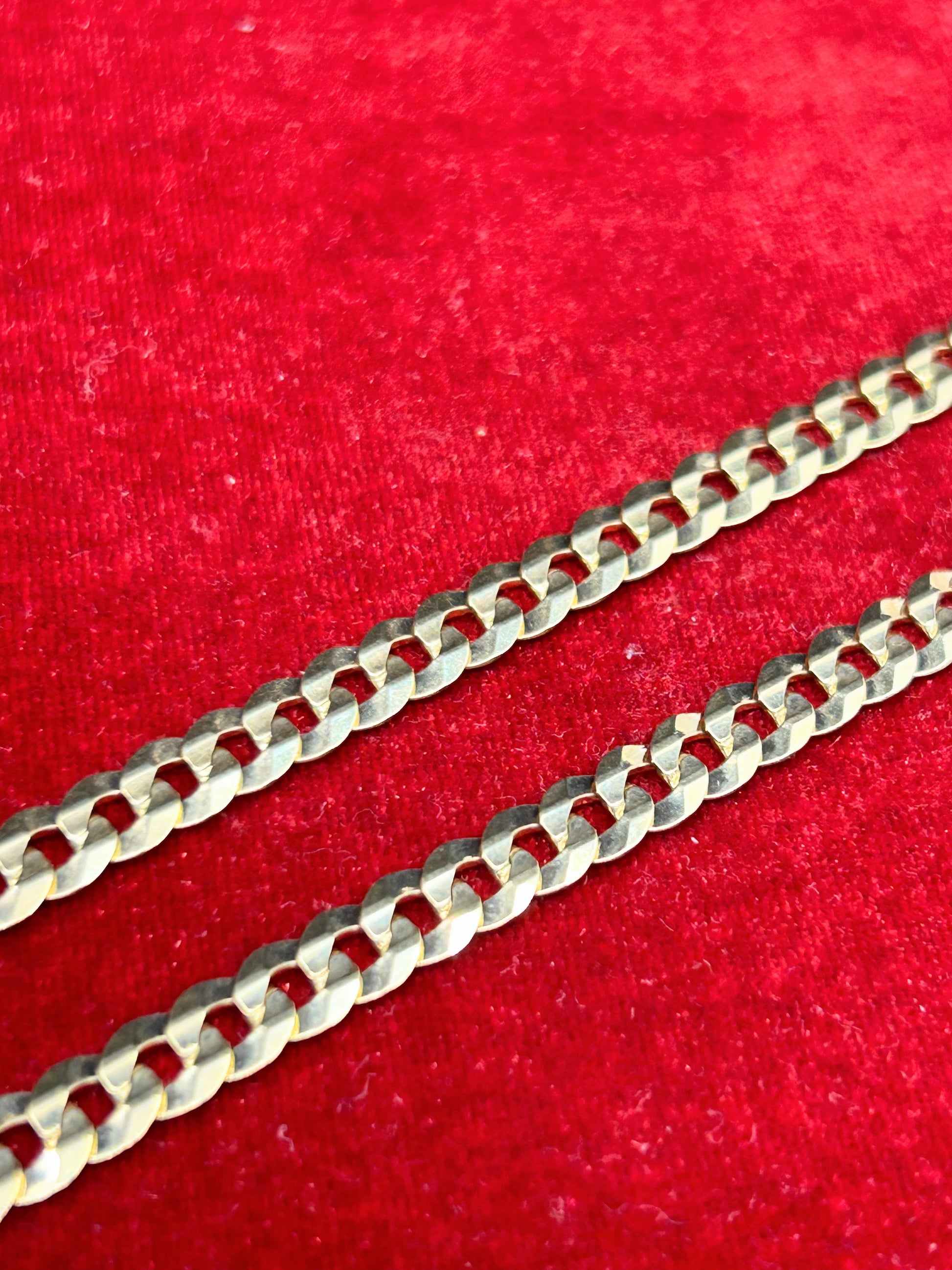 10k Solid Gold Curb Link Chain ~6mm