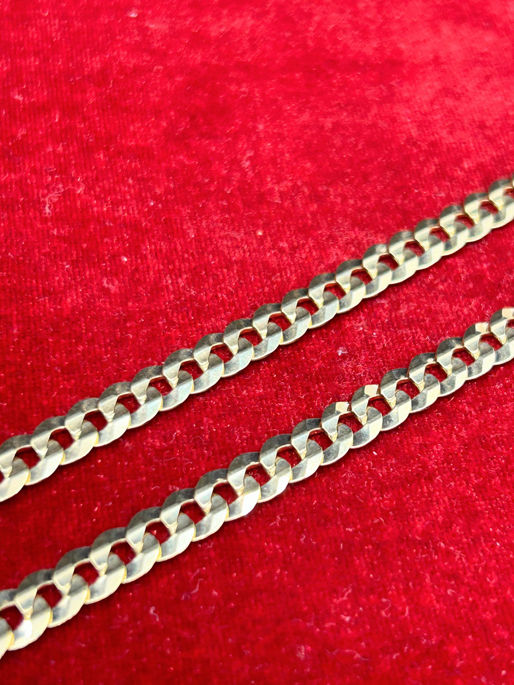 10k Solid Gold Curb Link Chain ~6mm