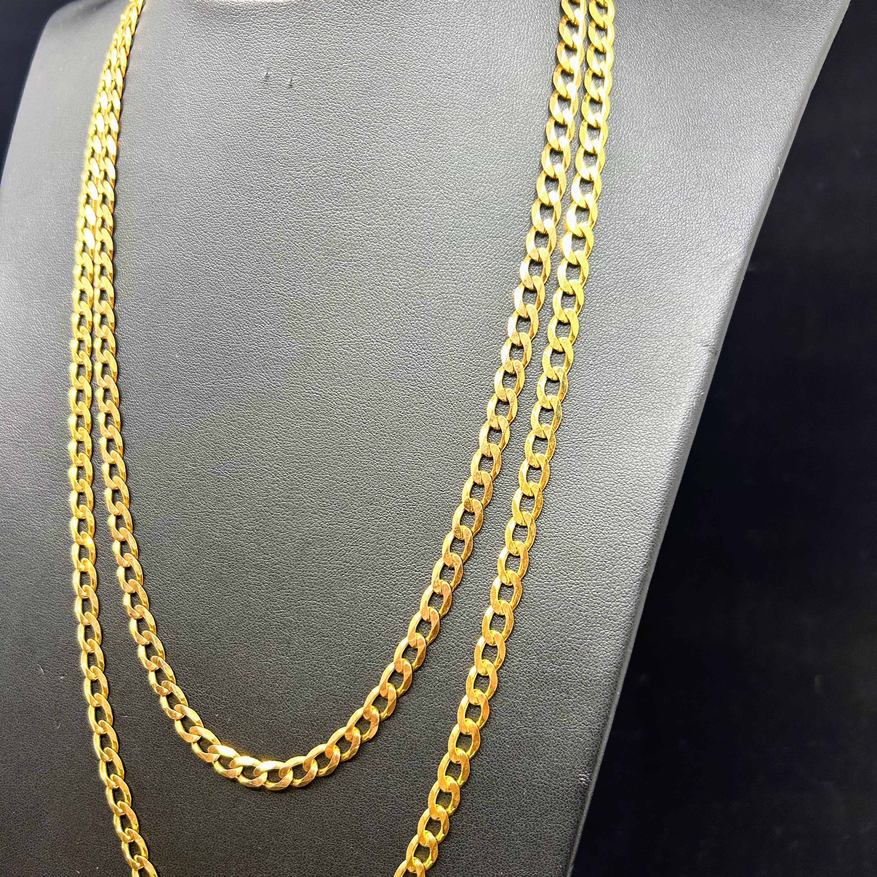 Chaîne maille gourmette en or 10K ~6mm