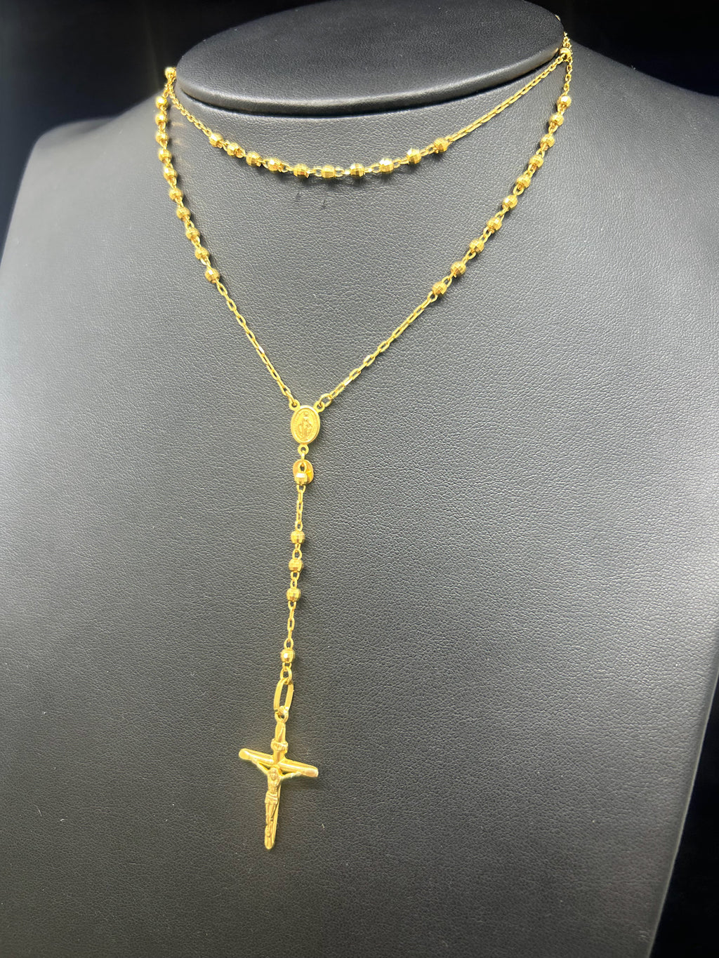 10k Gold Rosary Necklace