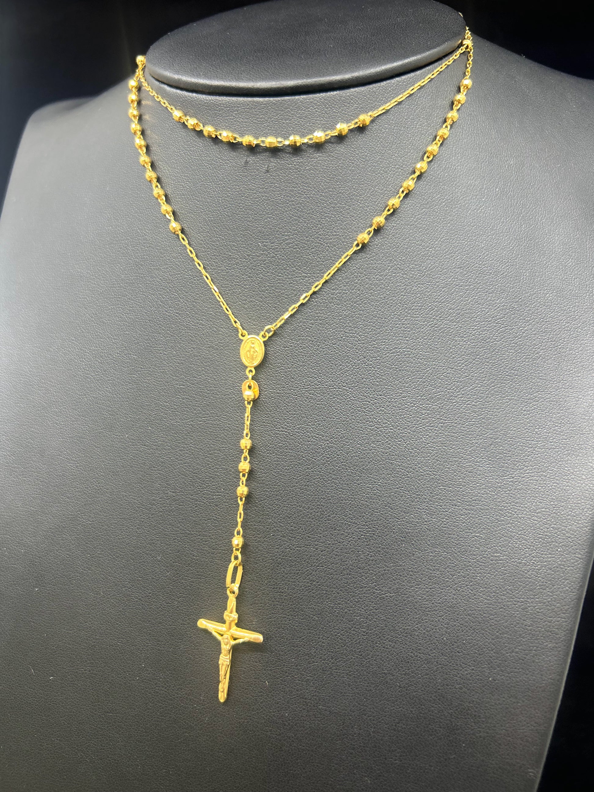 10k Gold Rosary Necklace