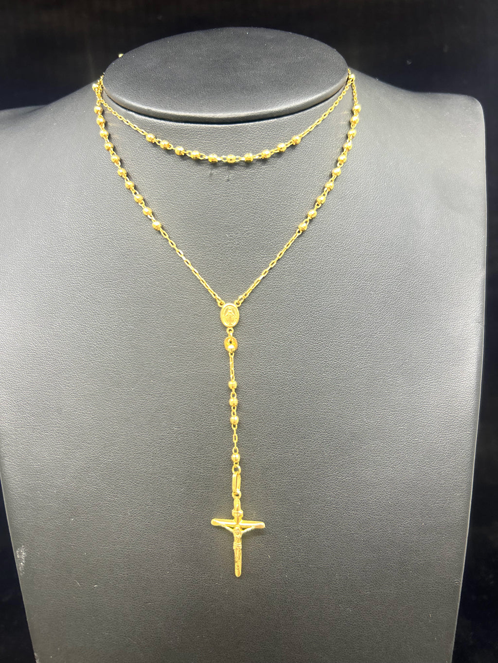 10k Gold Rosary Necklace