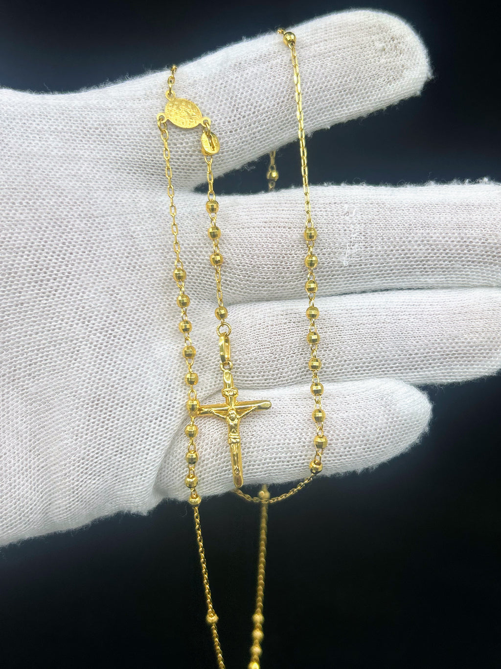 10k Gold Rosary Necklace