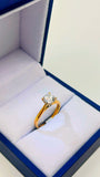 18k Gold Solitaire Engagement Ring with 1ct Natural diamond