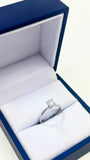 Bague de fiançailles en or blanc 14 carats avec diamant naturel de 0,55 ct