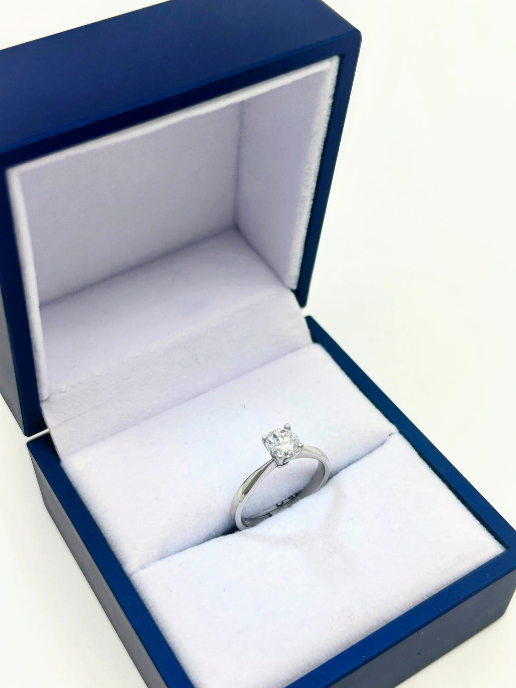 14k White Gold Engagement Ring with 0.55ct Natural Diamond
