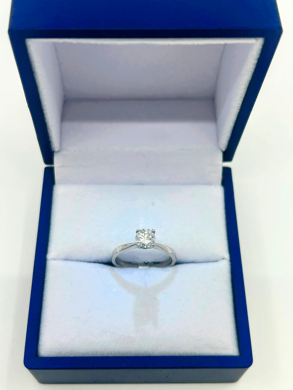 14k White Gold Engagement Ring with 0.55ct Natural Diamond