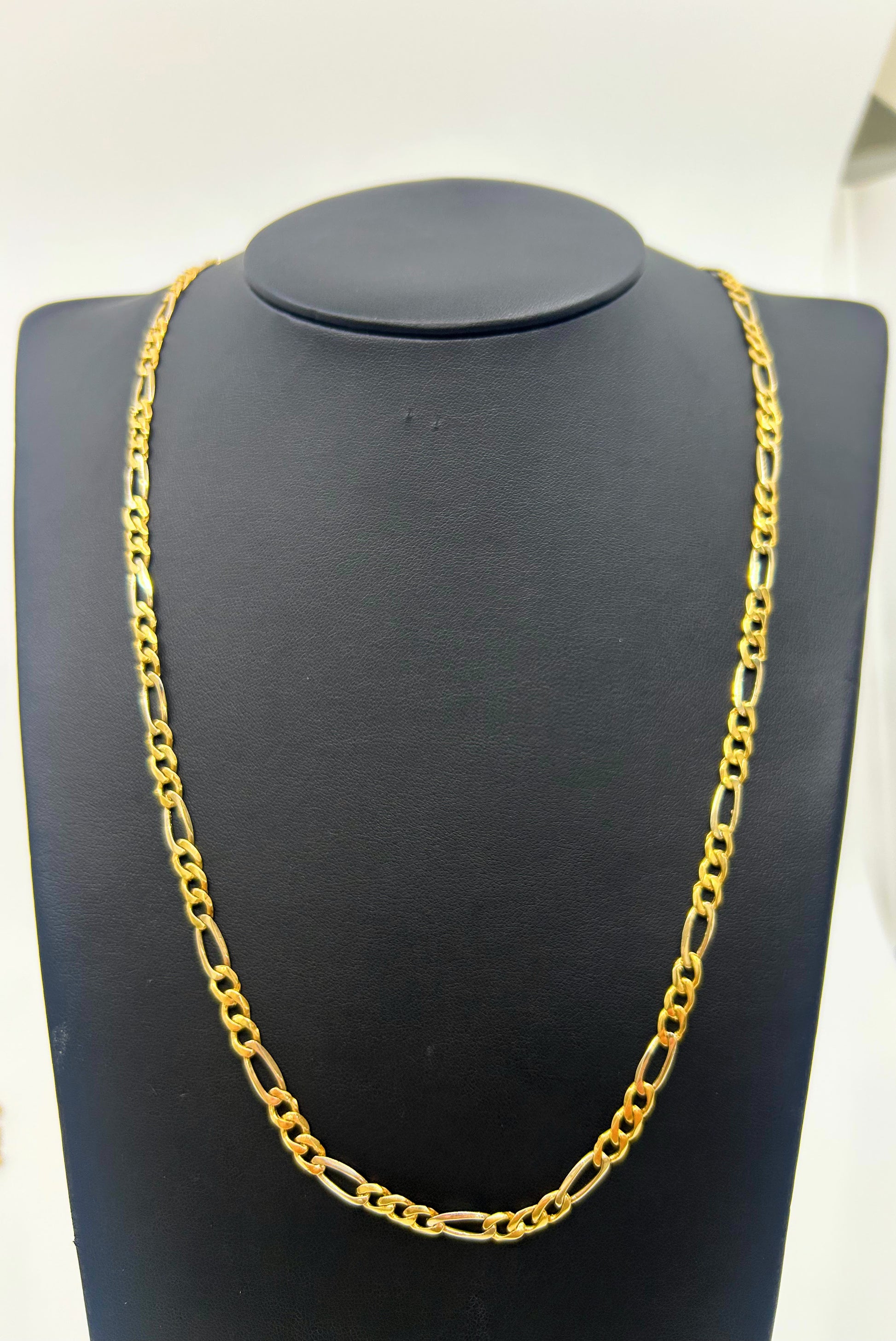 10k Gold Solid Two Tone Figaro Chain ~5.5mm. 90$ per gram
