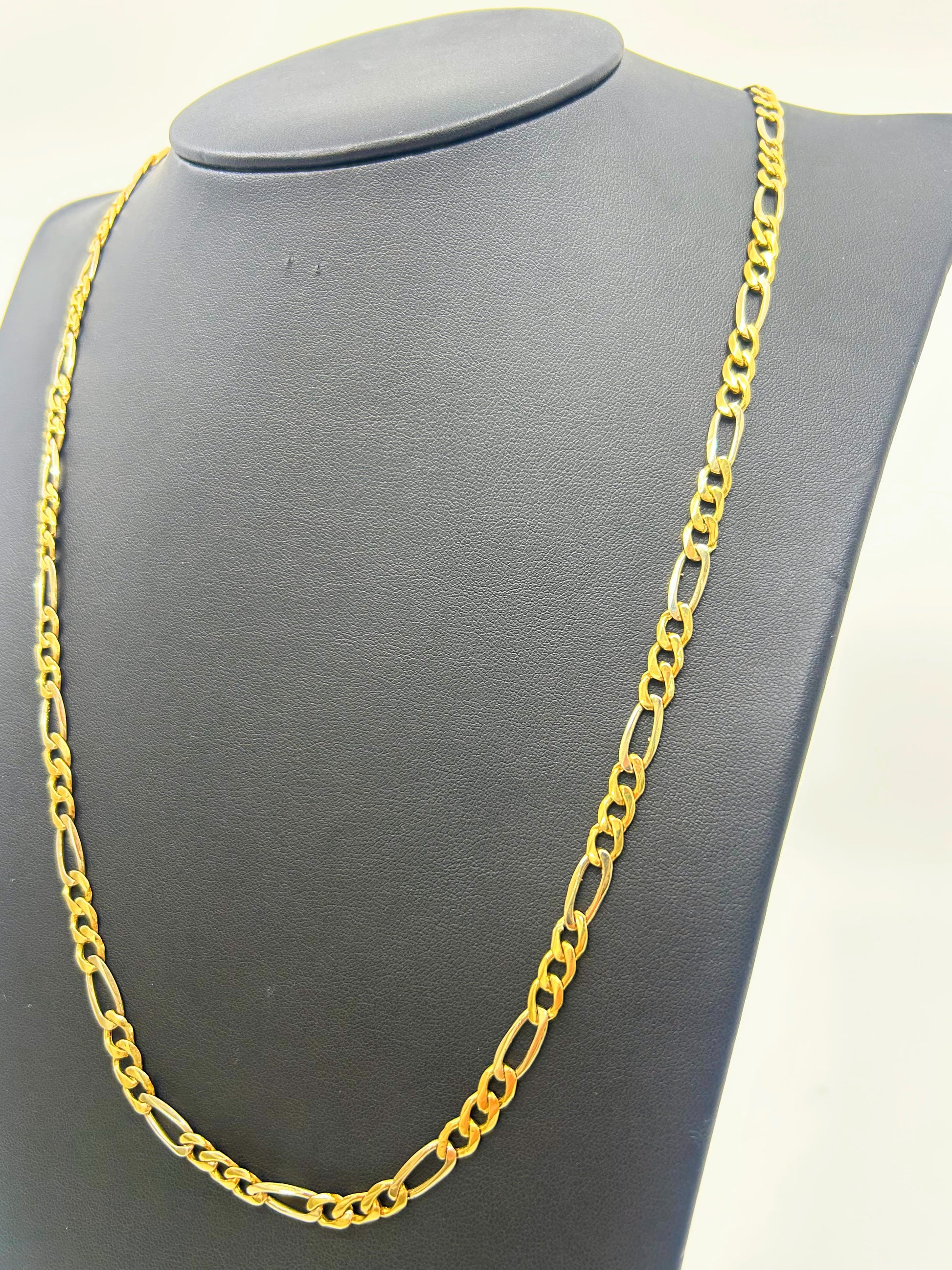 10k Gold Solid Two Tone Figaro Chain ~5.5mm. 90$ per gram
