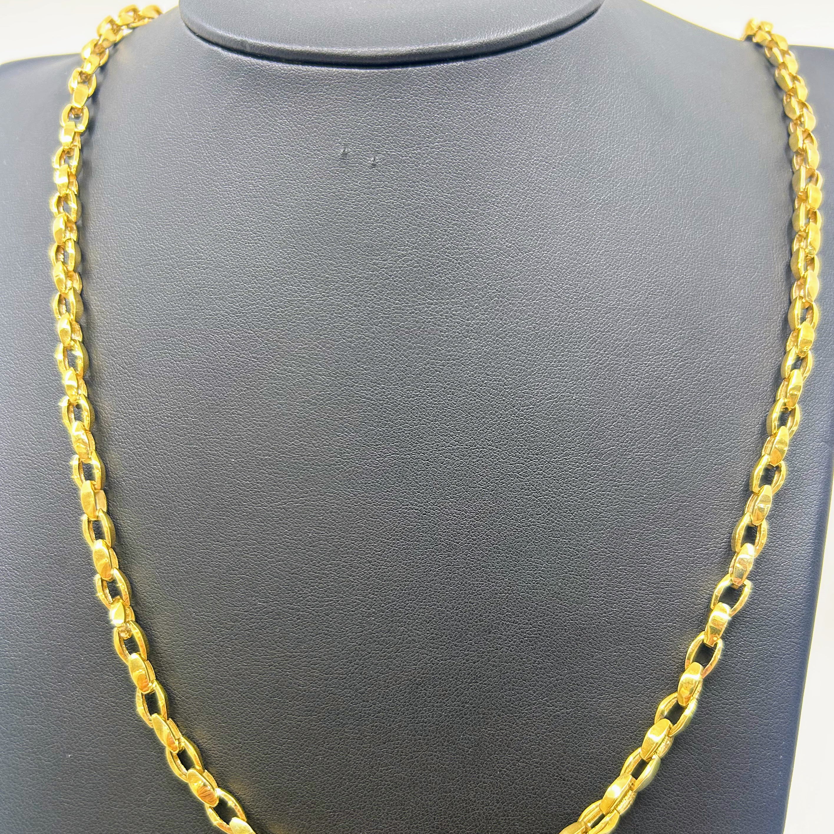 10k Solid Gold Cable chain 6.3mm