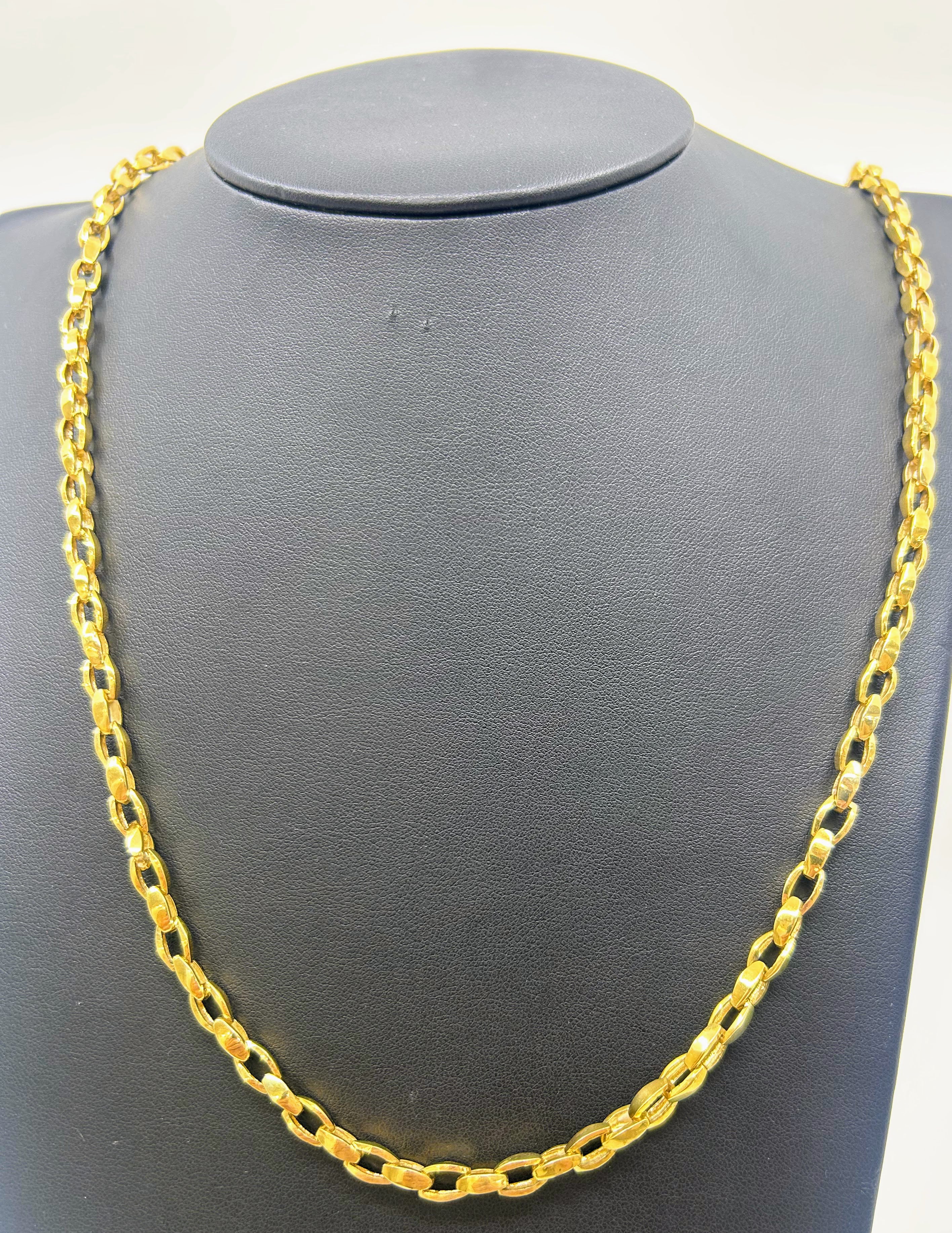 10k Solid Gold Cable chain 6.3mm