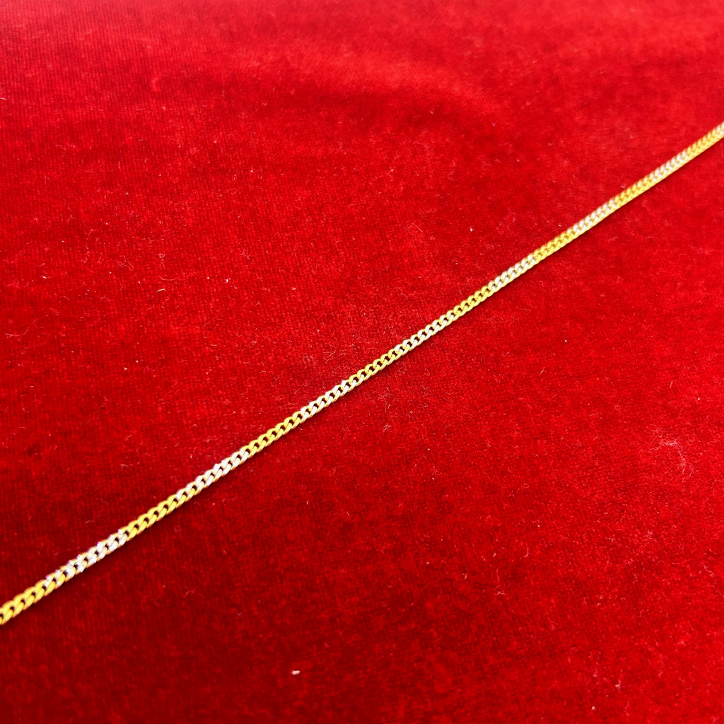 10k Gold Curb Bracelet 2 tone