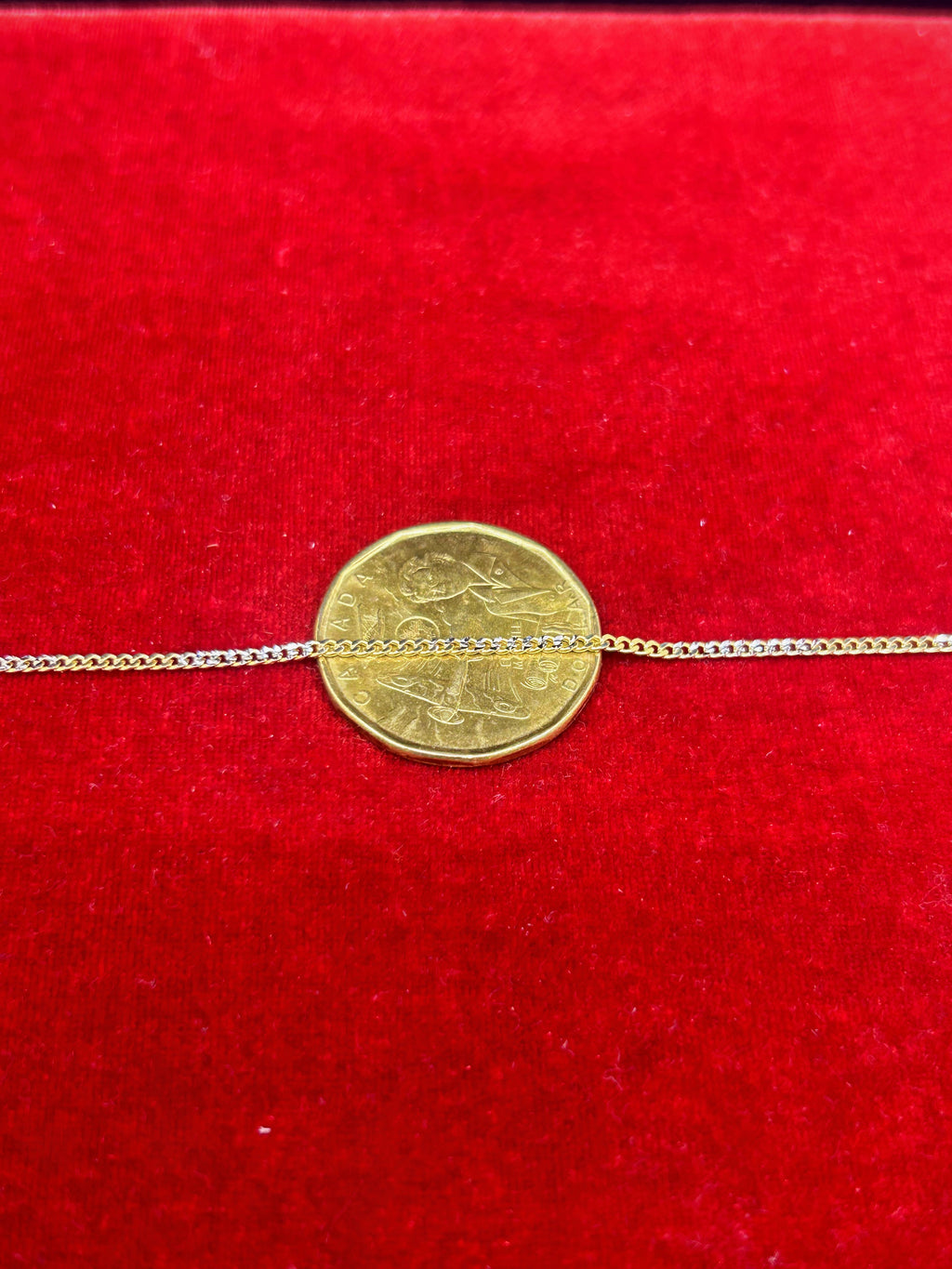 10k Gold Curb Bracelet 2 tone