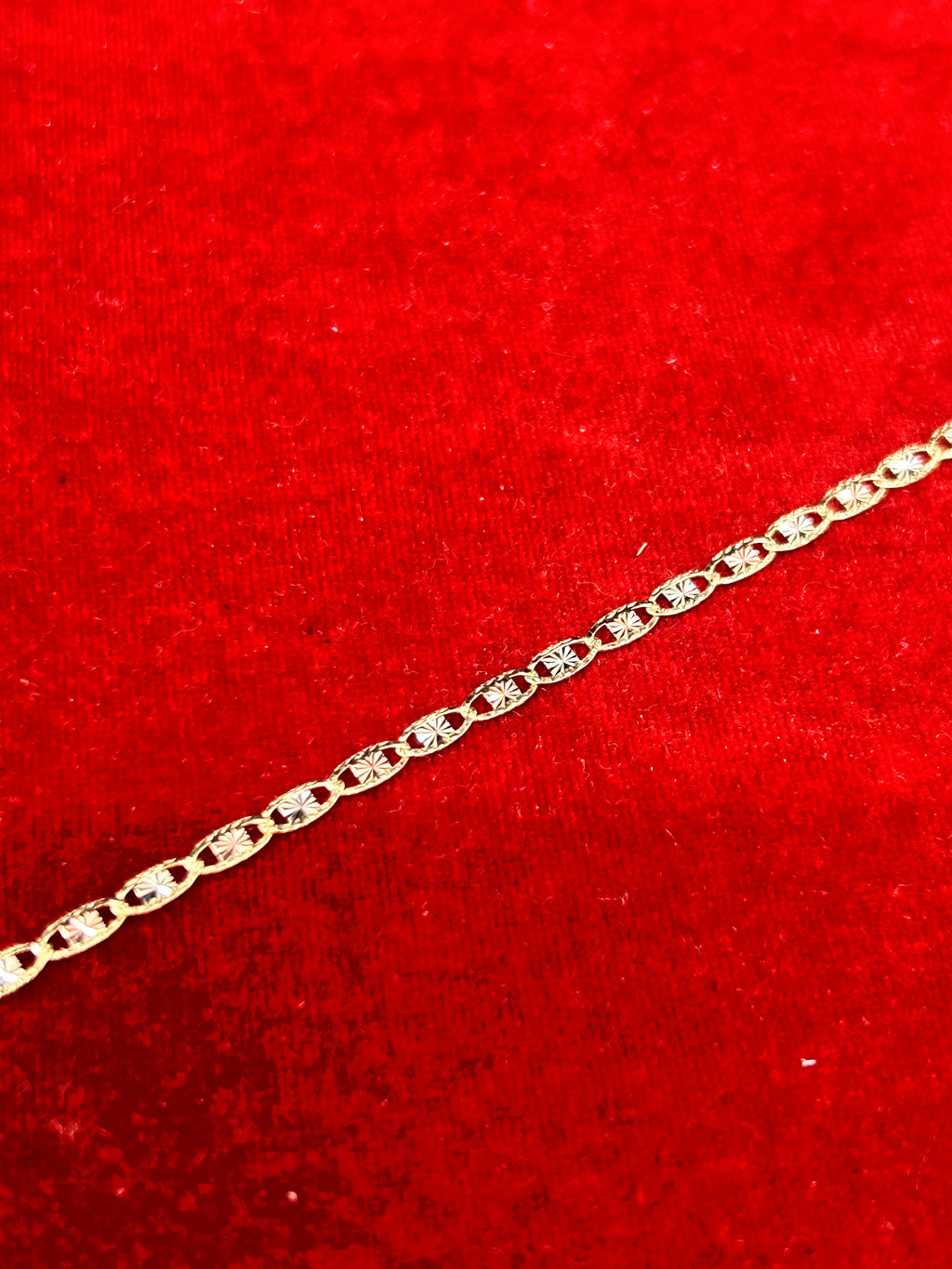 10k Gold Mariner Diamond cut Bracelet/Anklet Three tone
