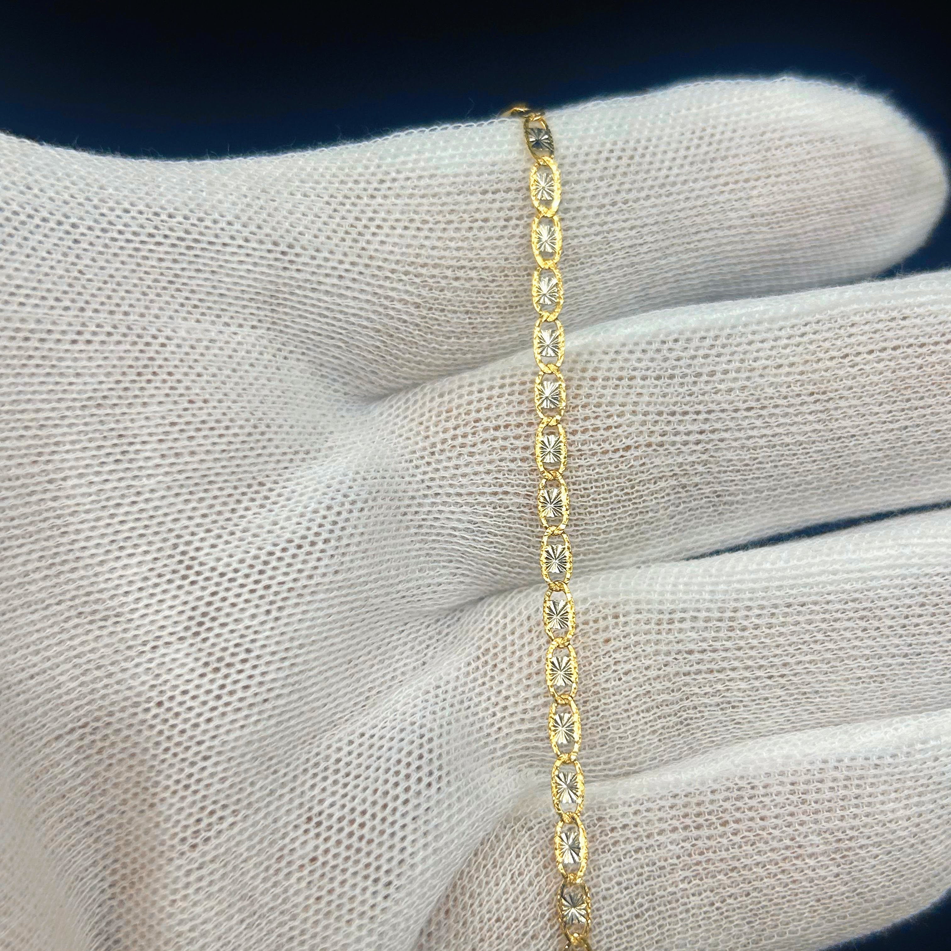 10k Gold Mariner Diamond Cut Bracelet/Anklet