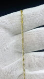 Bracelet/Chaîne de cheville double ton en Or 10k maille gourmette serrée, taillé diamant