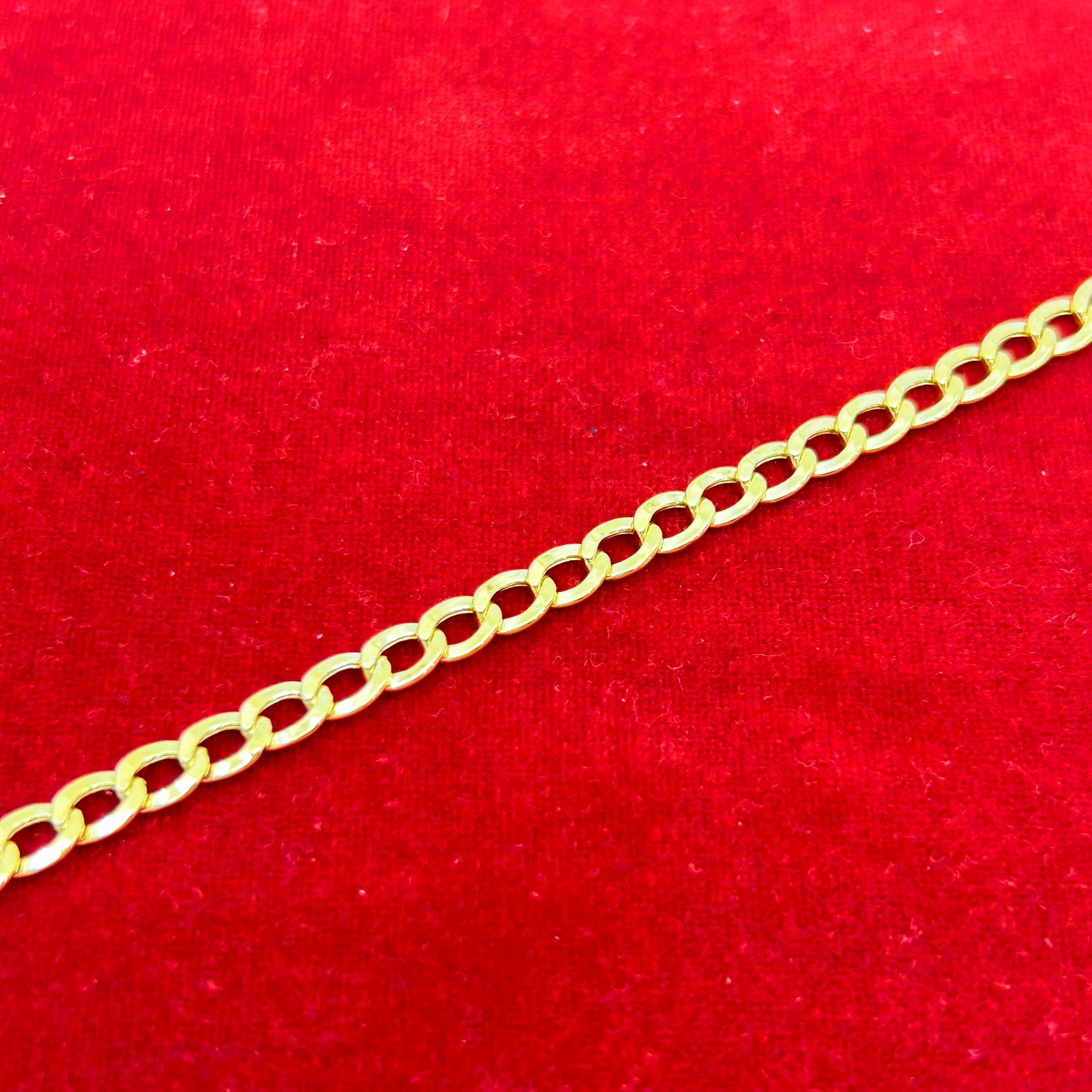 Bracelet gourmette or 10k ~5mm