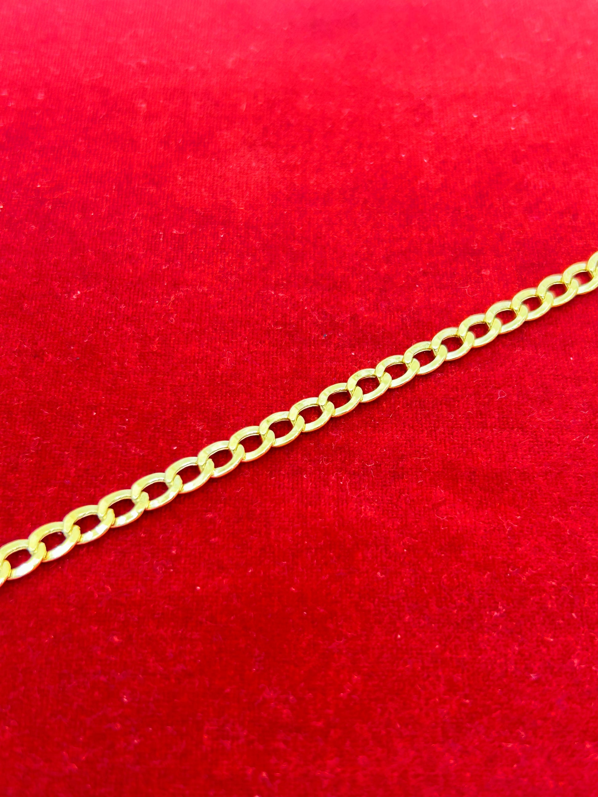 Bracelet gourmette or 10k ~5mm