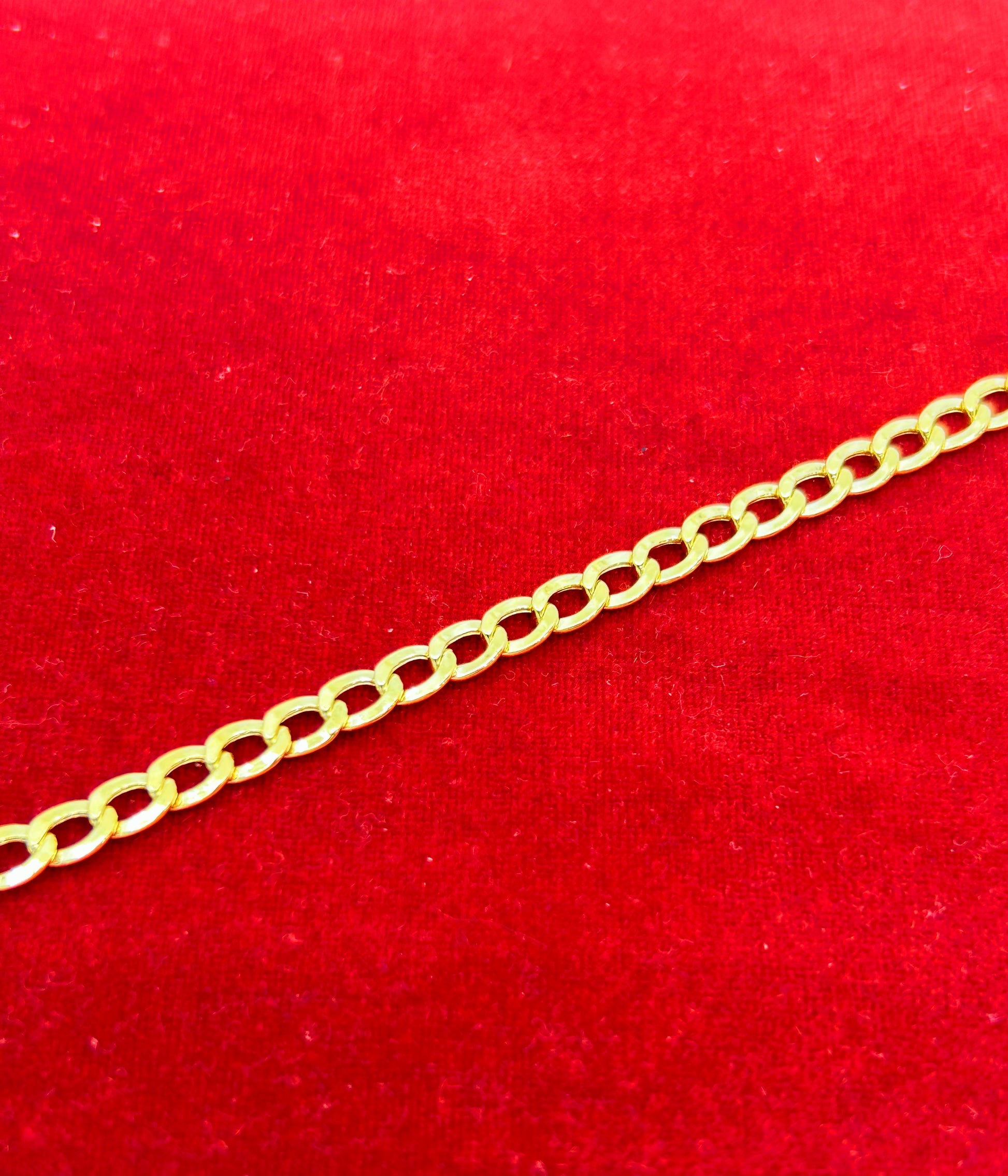 Bracelet gourmette or 10k ~5mm