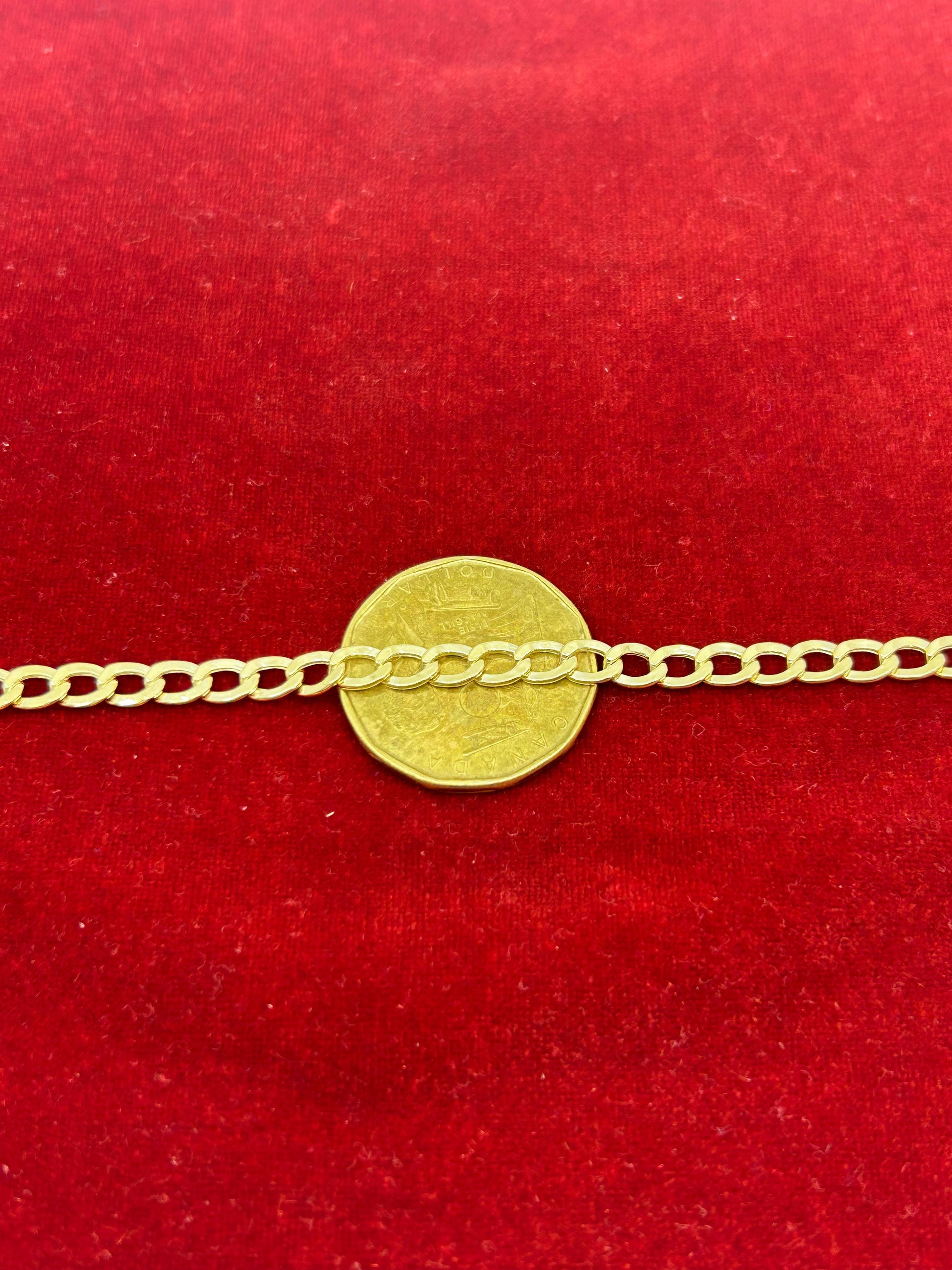 Bracelet gourmette or 10k ~5mm