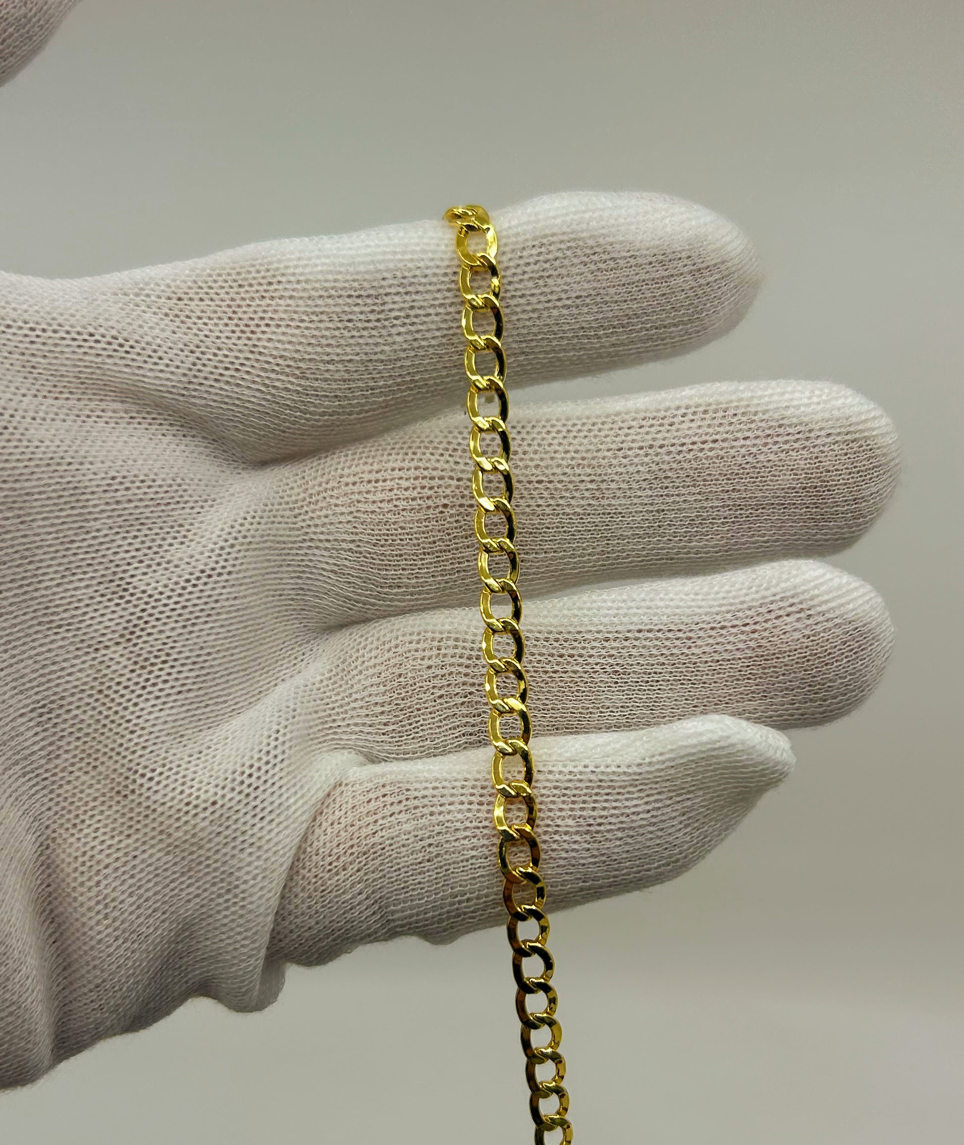 Bracelet gourmette or 10k ~5mm