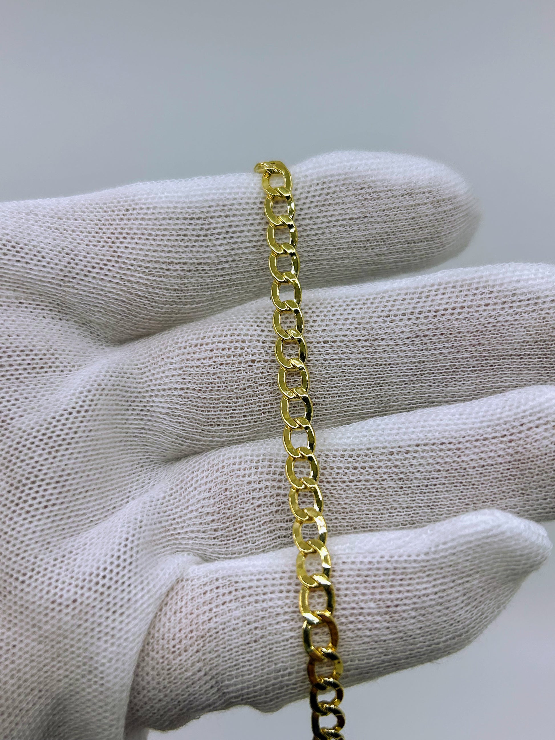 Bracelet gourmette or 10k ~5mm