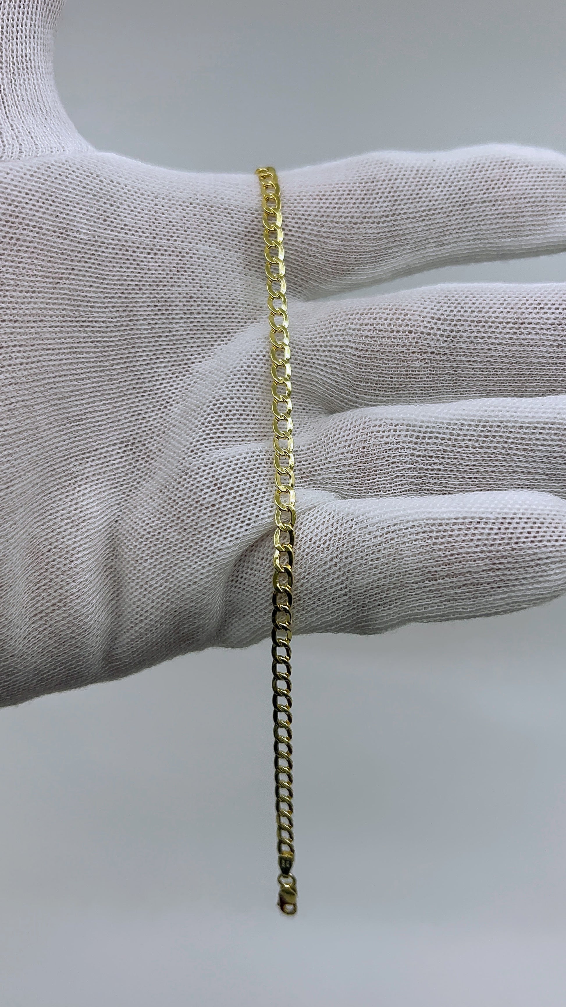 Bracelet Gourmette en Or 10K ~3,6 mm