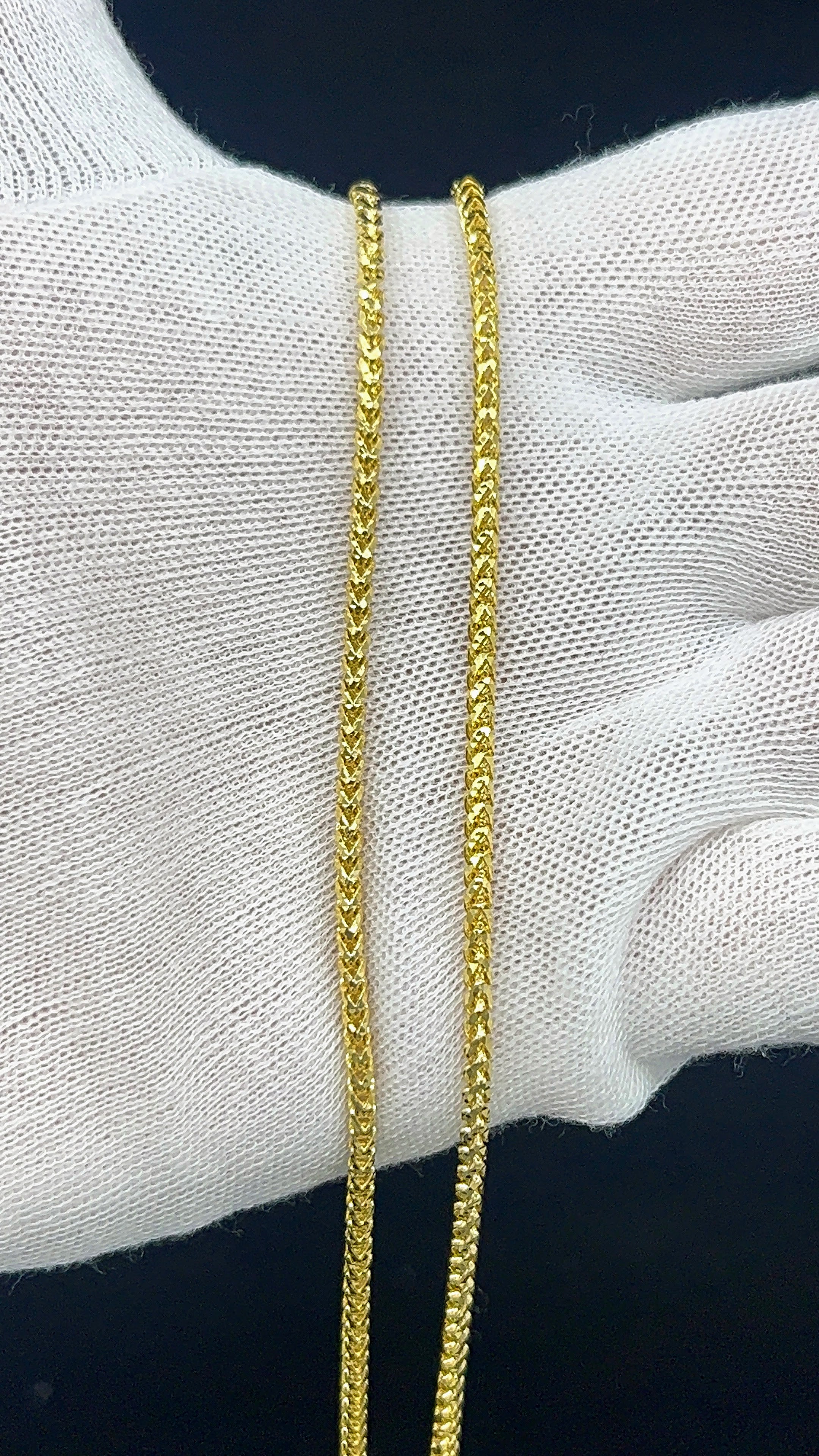 10k Gold Solid Franco Chain Diamond cut 2.7mm