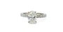Bague de fiançailles solitaire en or blanc 18 carats avec diamant de laboratoire ovale de 2 carats