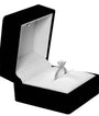 Bague de fiançailles solitaire en or blanc 18 carats, diamant de laboratoire rond taille brillant 1 carat
