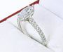 Bague de fiançailles solitaire en or blanc 18 carats avec diamant de laboratoire taille marquise de 1 carat