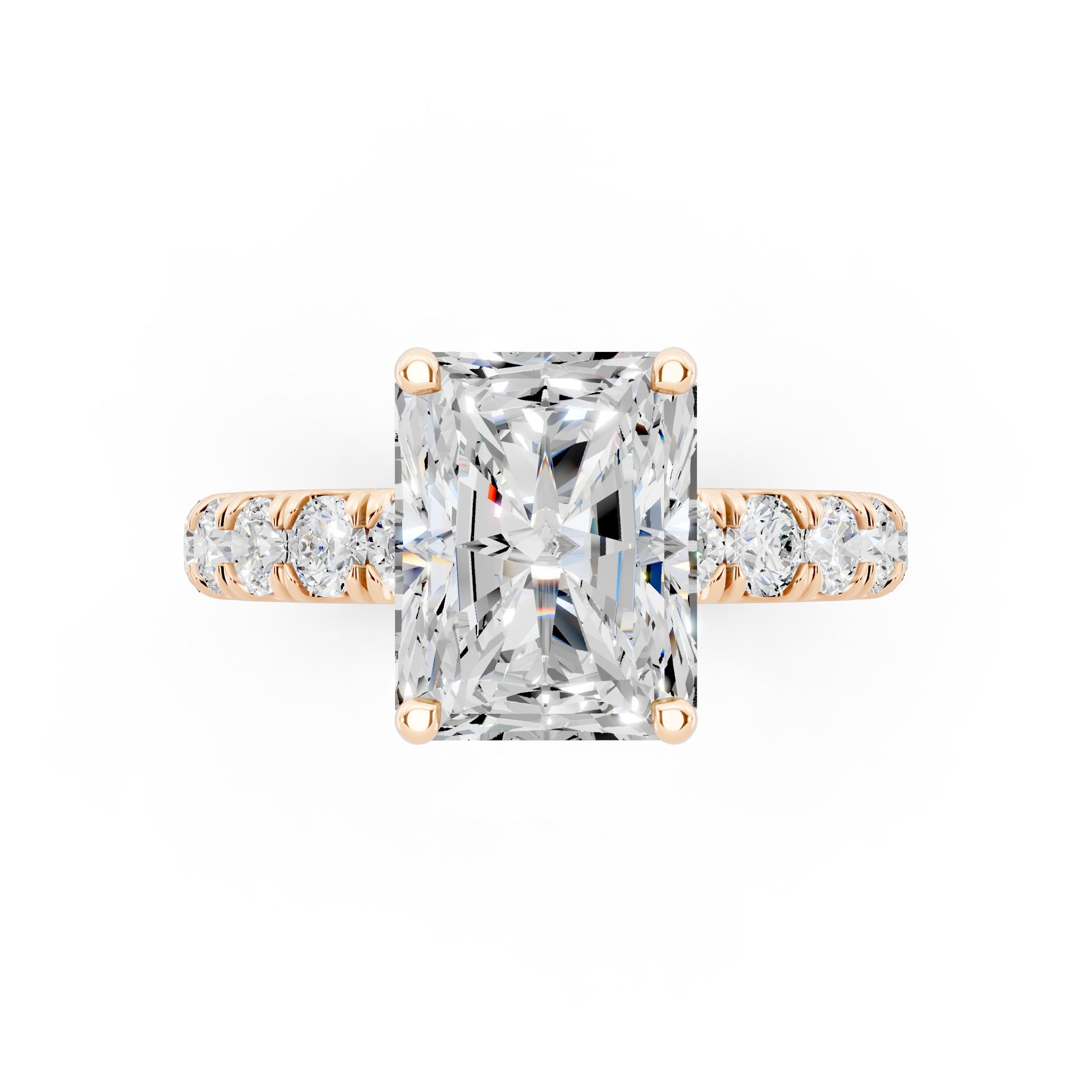 Half Eternity 2.5mm stones with pavé and hidden halo
