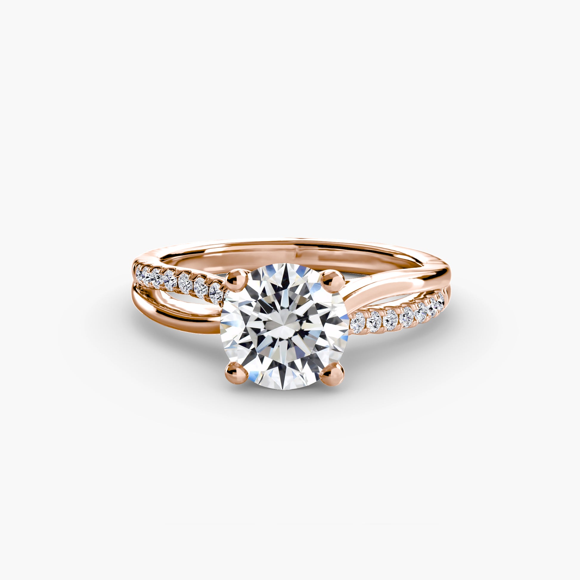 Le Solitaire Pavé à Anneau Fendu