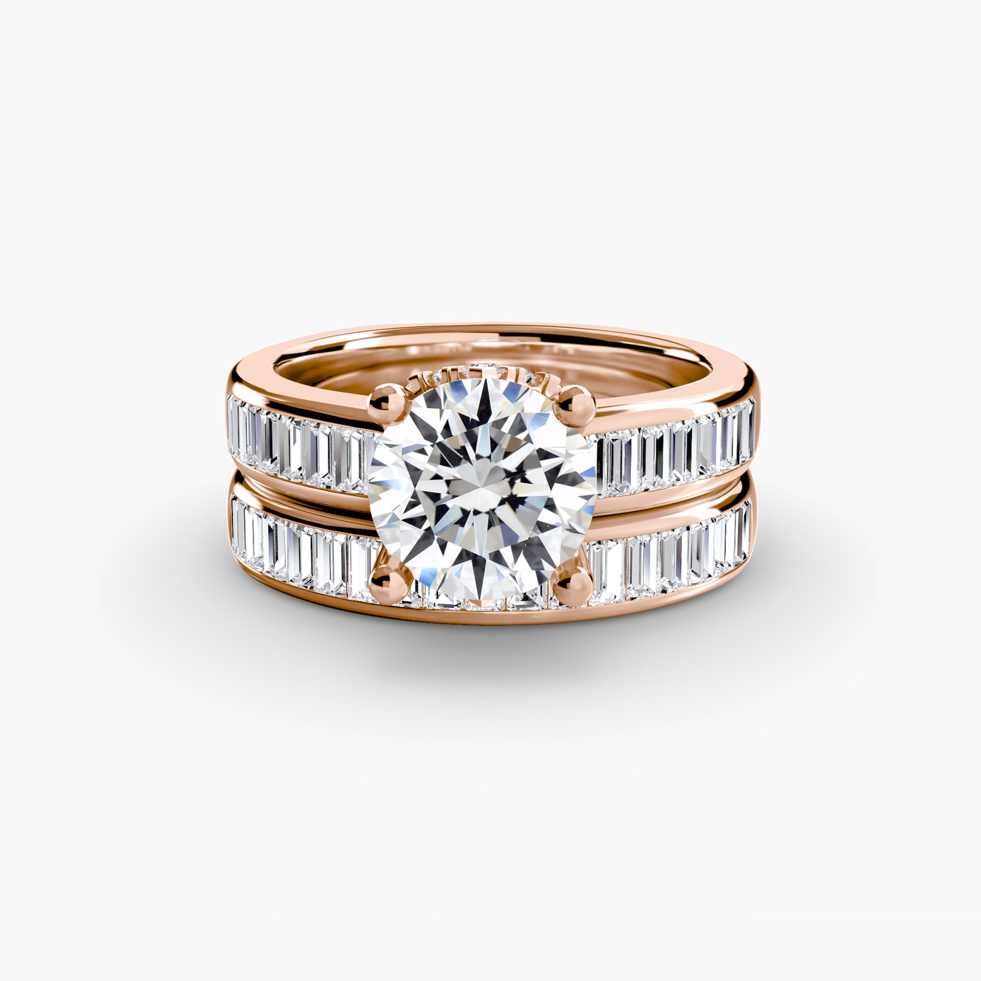 Solitaire Canaux Baguette