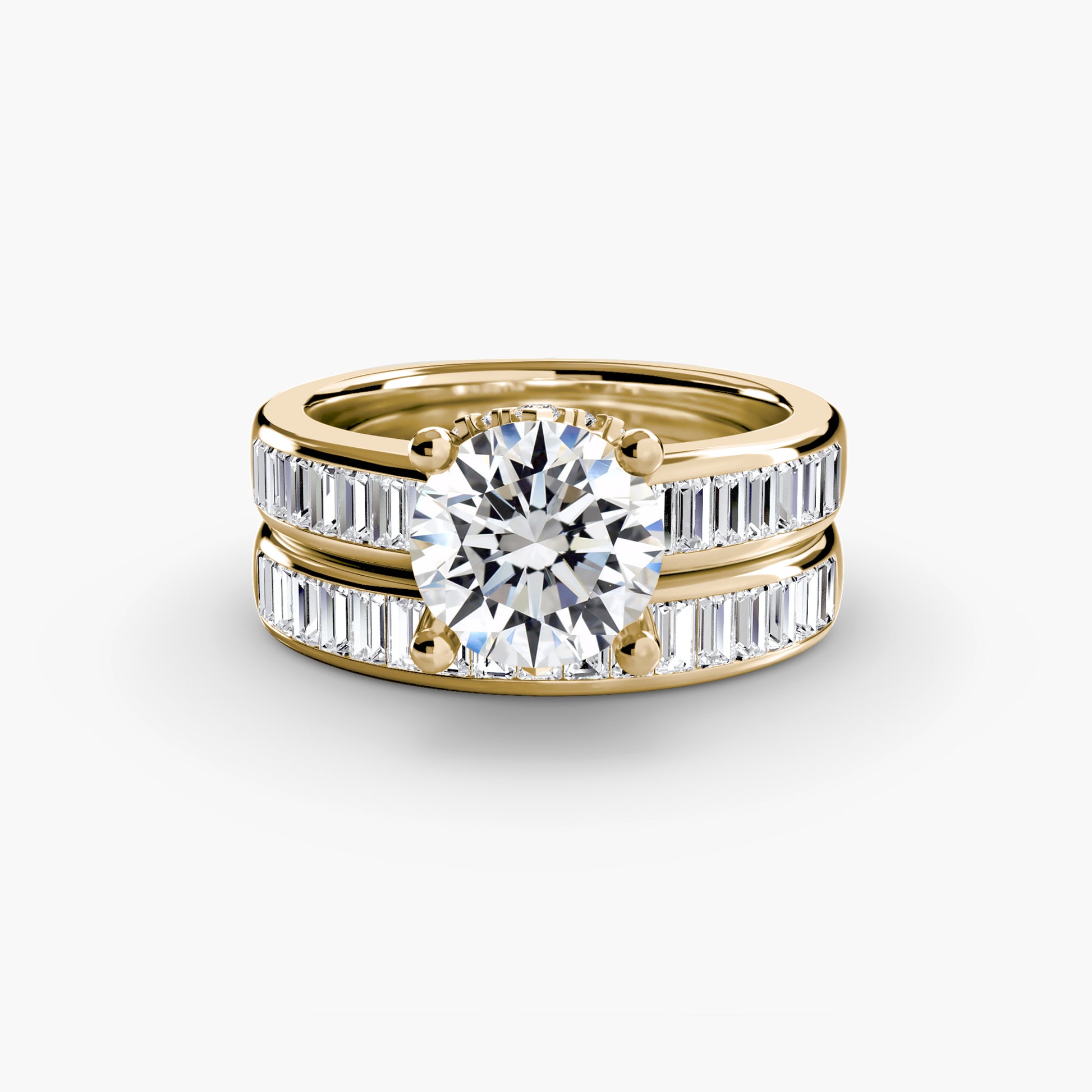 Solitaire Canaux Baguette