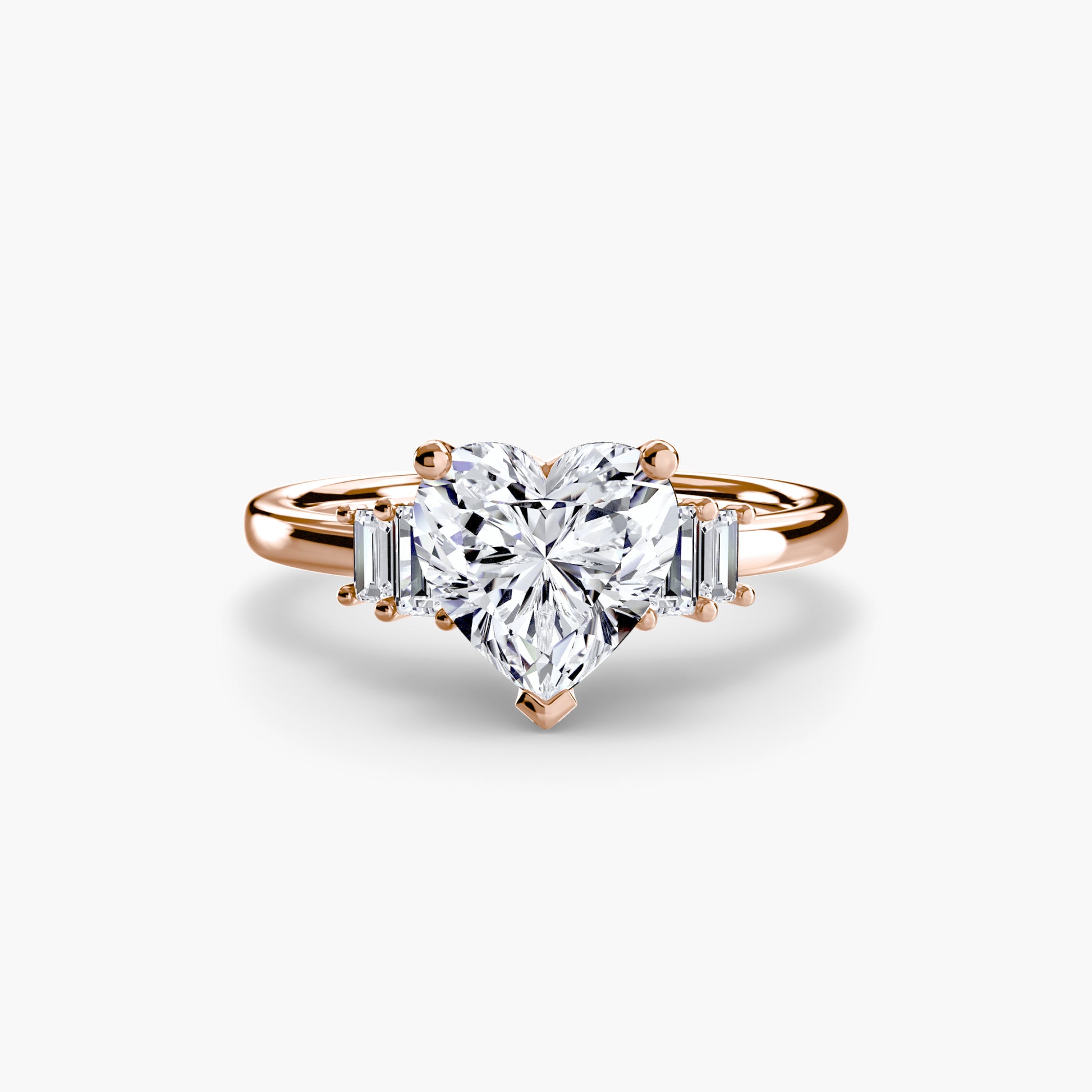Solitaire accent baguette