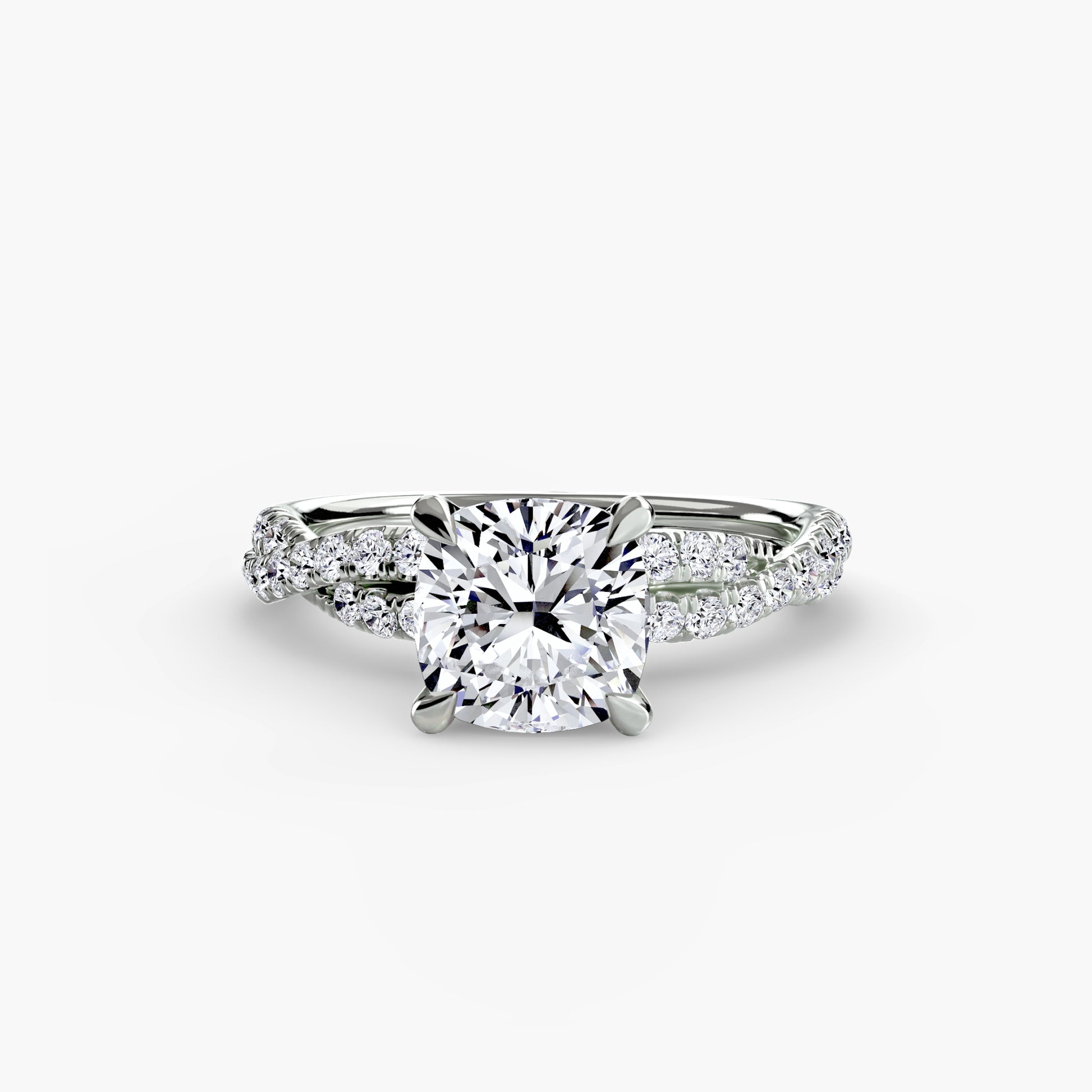 Le Solitaire Pavé Entrelacé