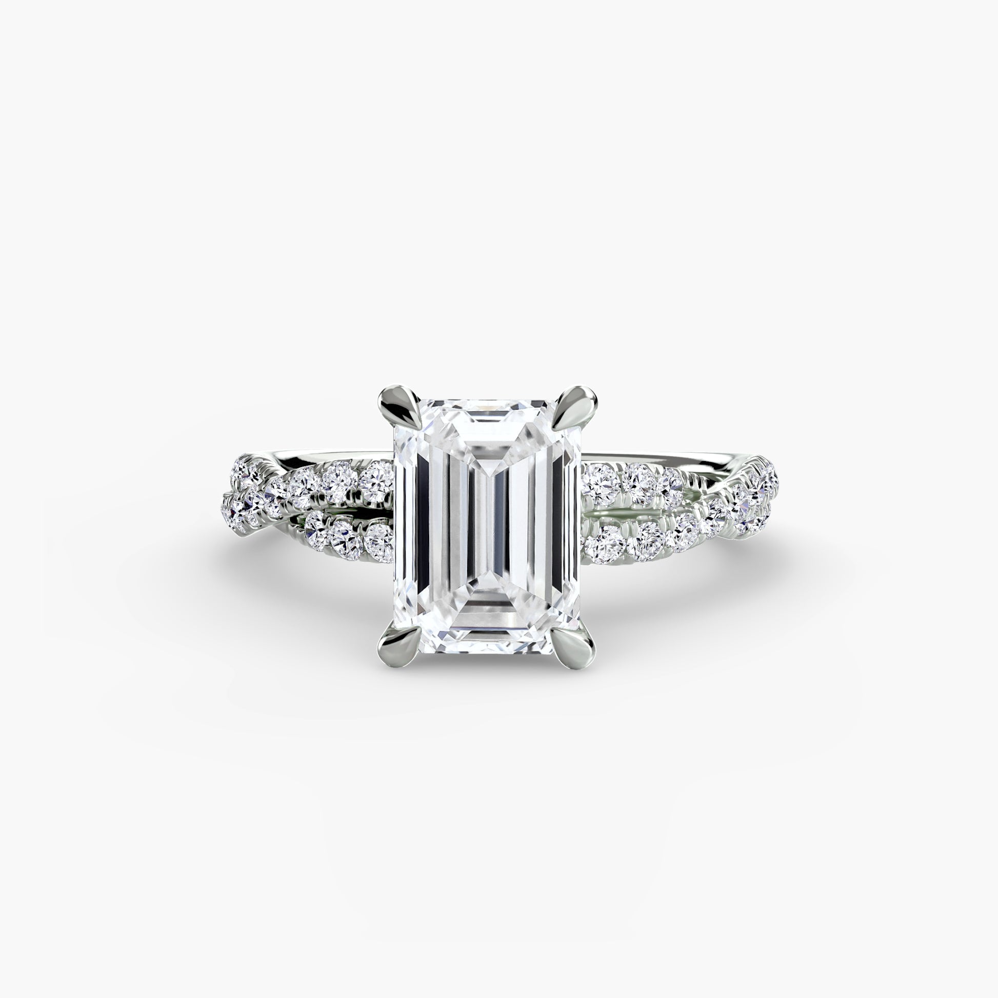 Le Solitaire Pavé Entrelacé