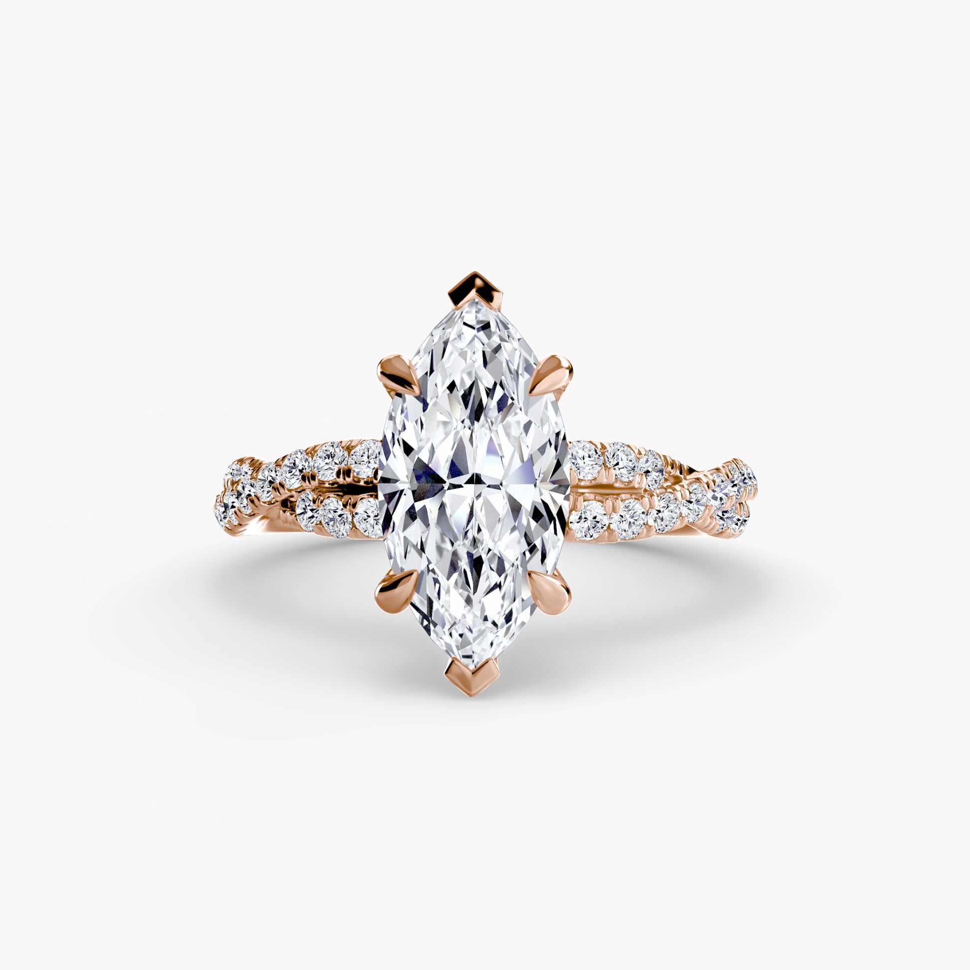 Le Solitaire Pavé Entrelacé