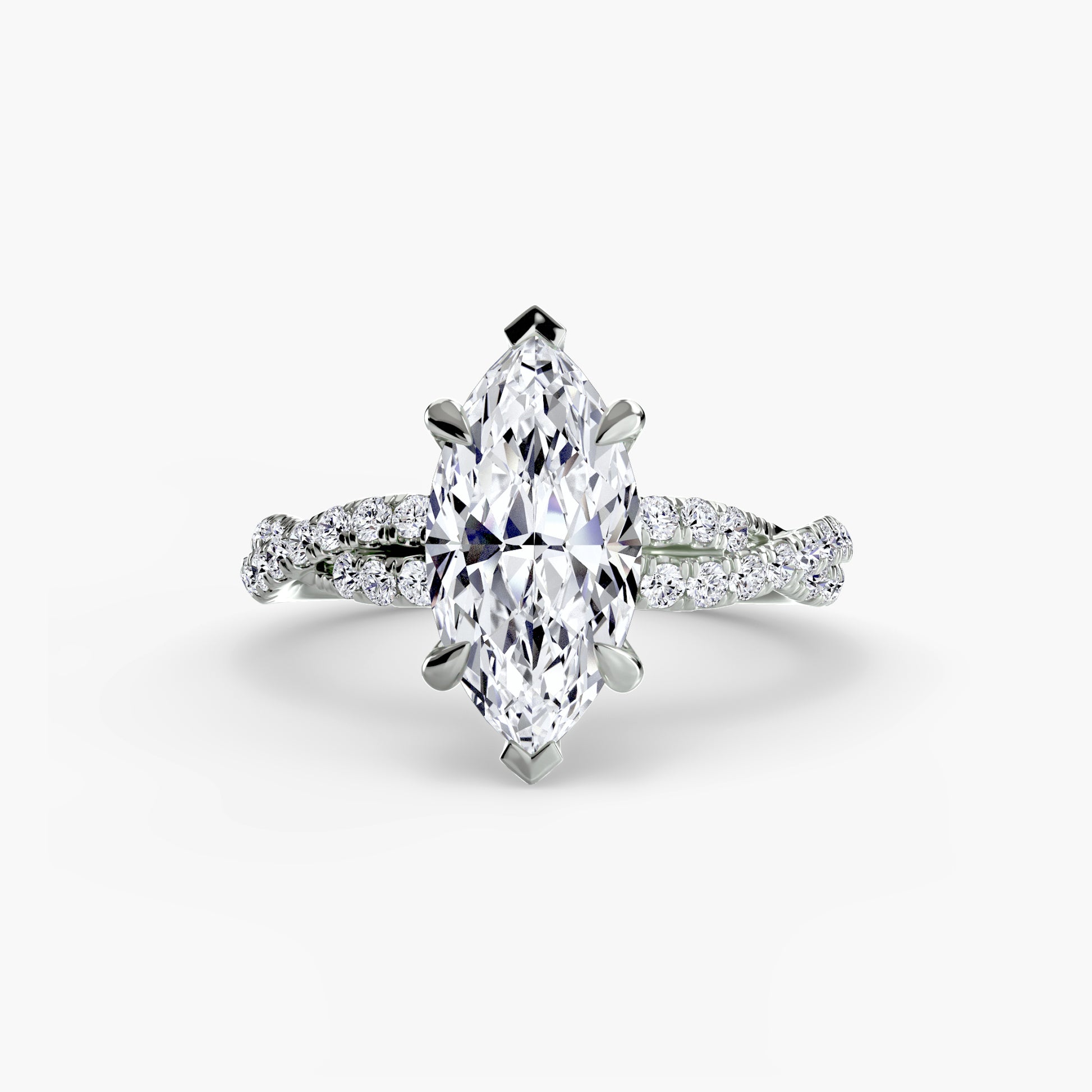 Le Solitaire Pavé Entrelacé