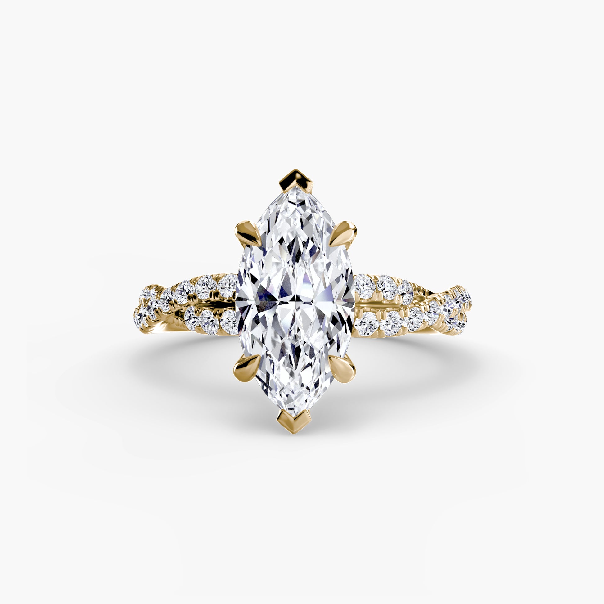 Le Solitaire Pavé Entrelacé