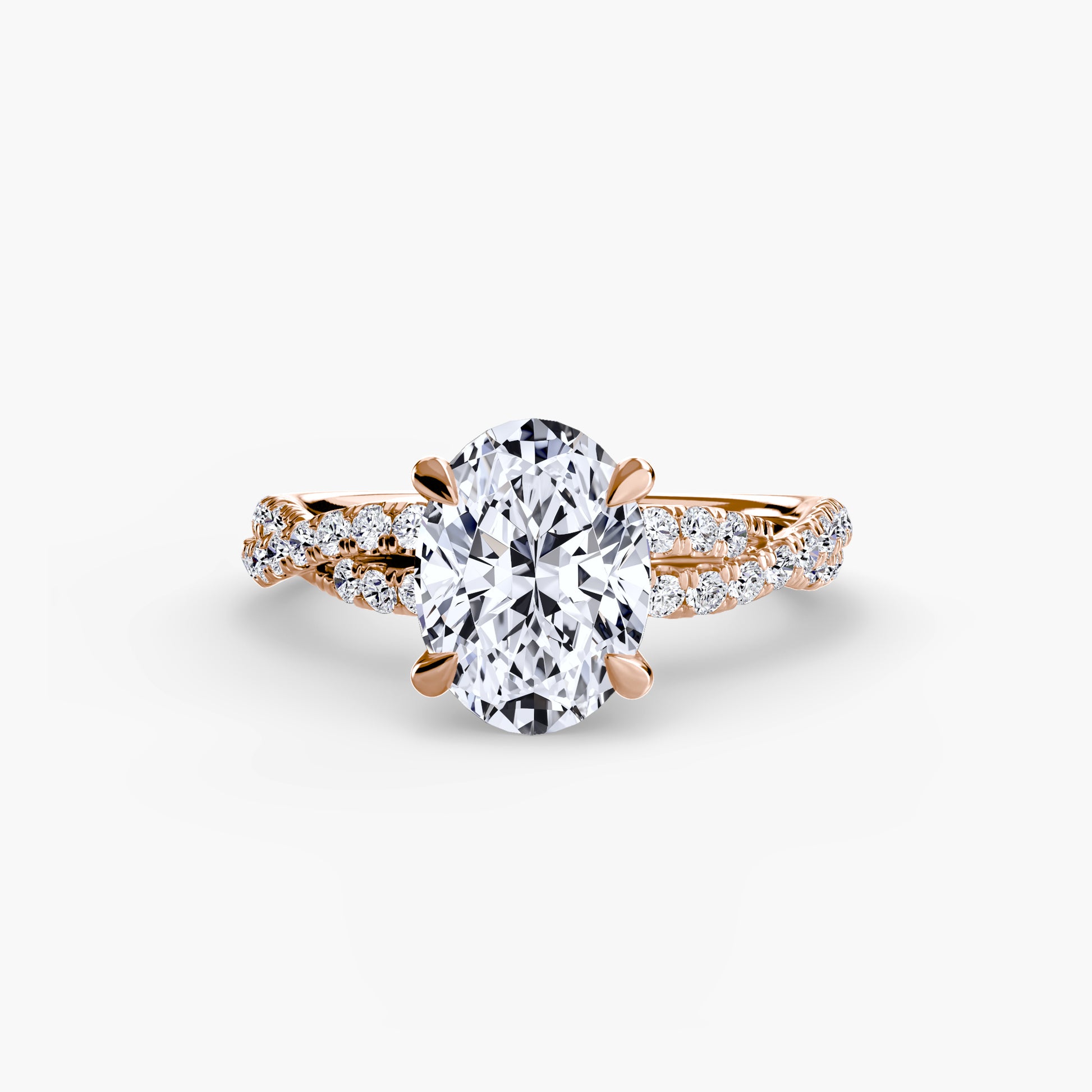 Le Solitaire Pavé Entrelacé