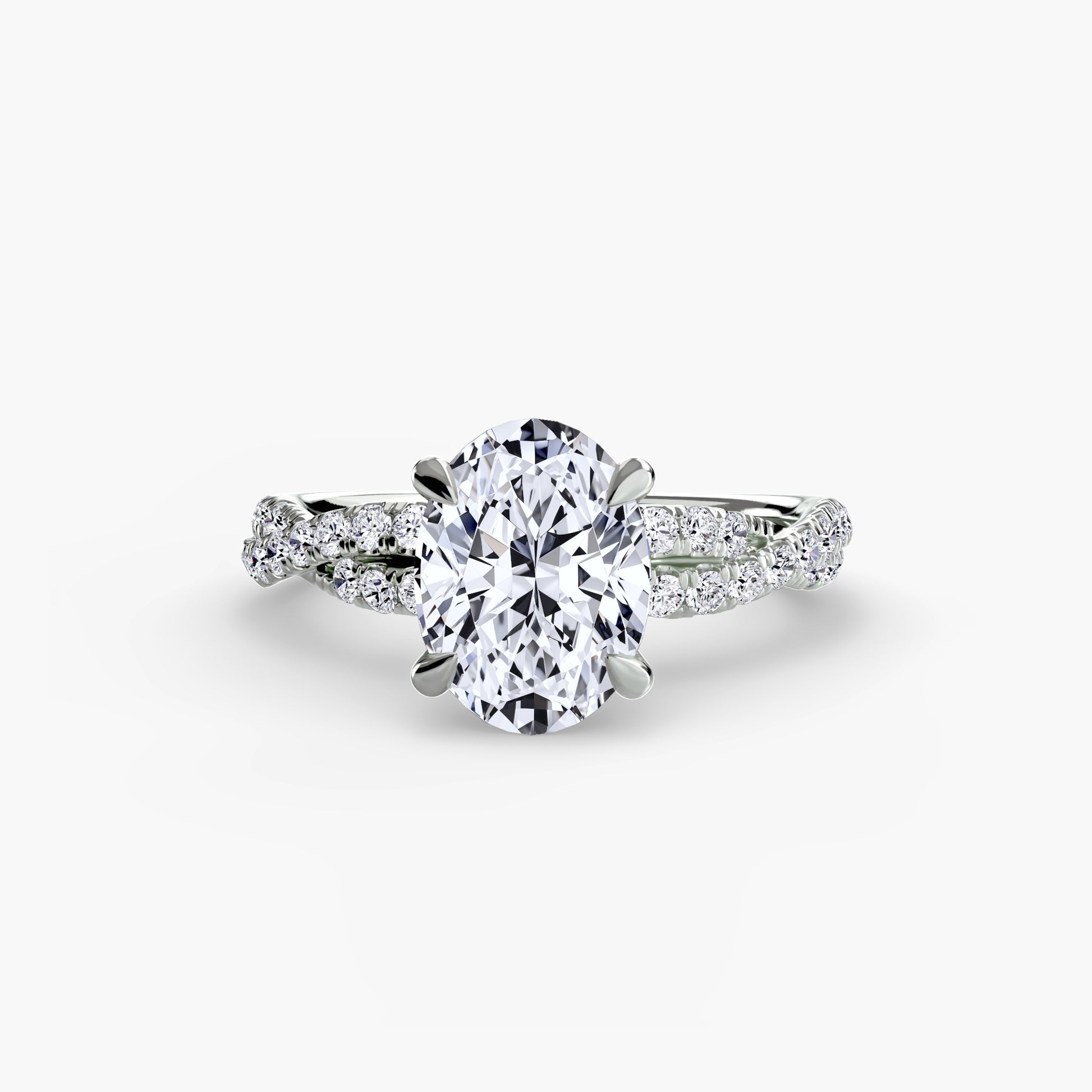 Le Solitaire Pavé Entrelacé