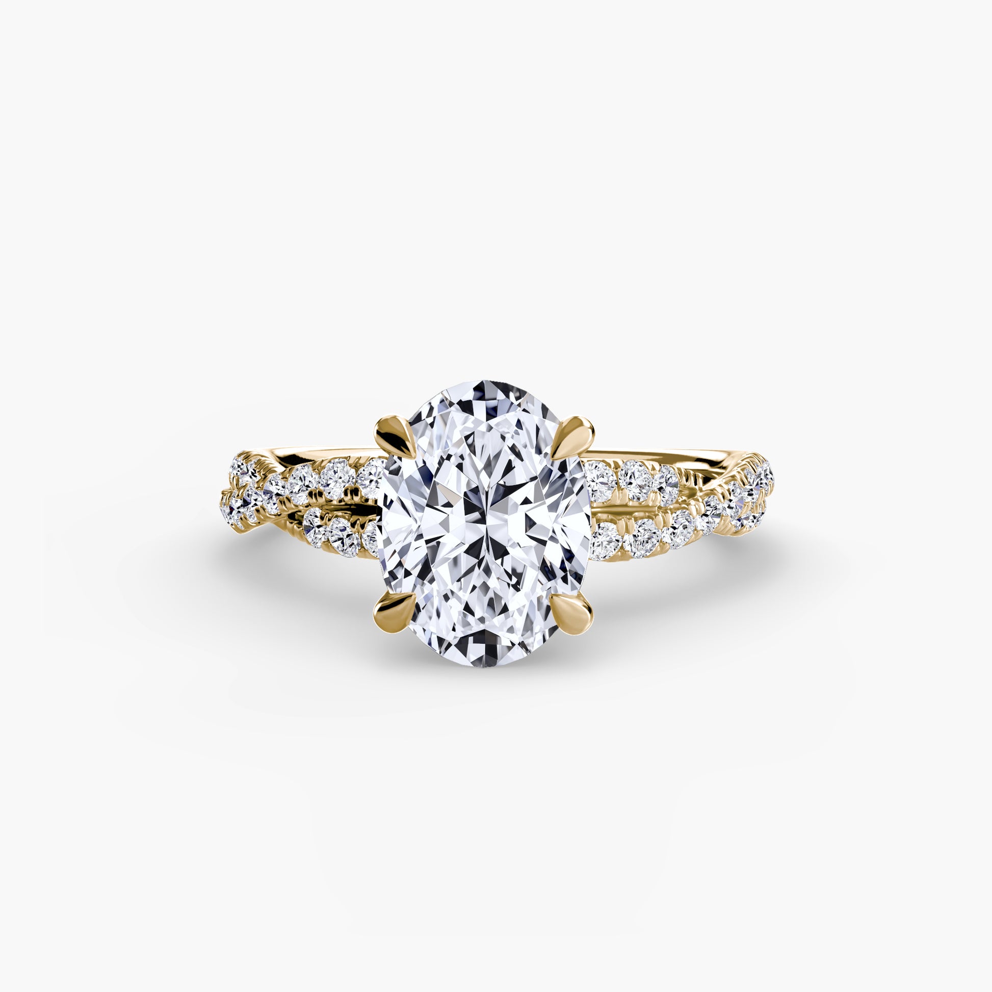 Le Solitaire Pavé Entrelacé